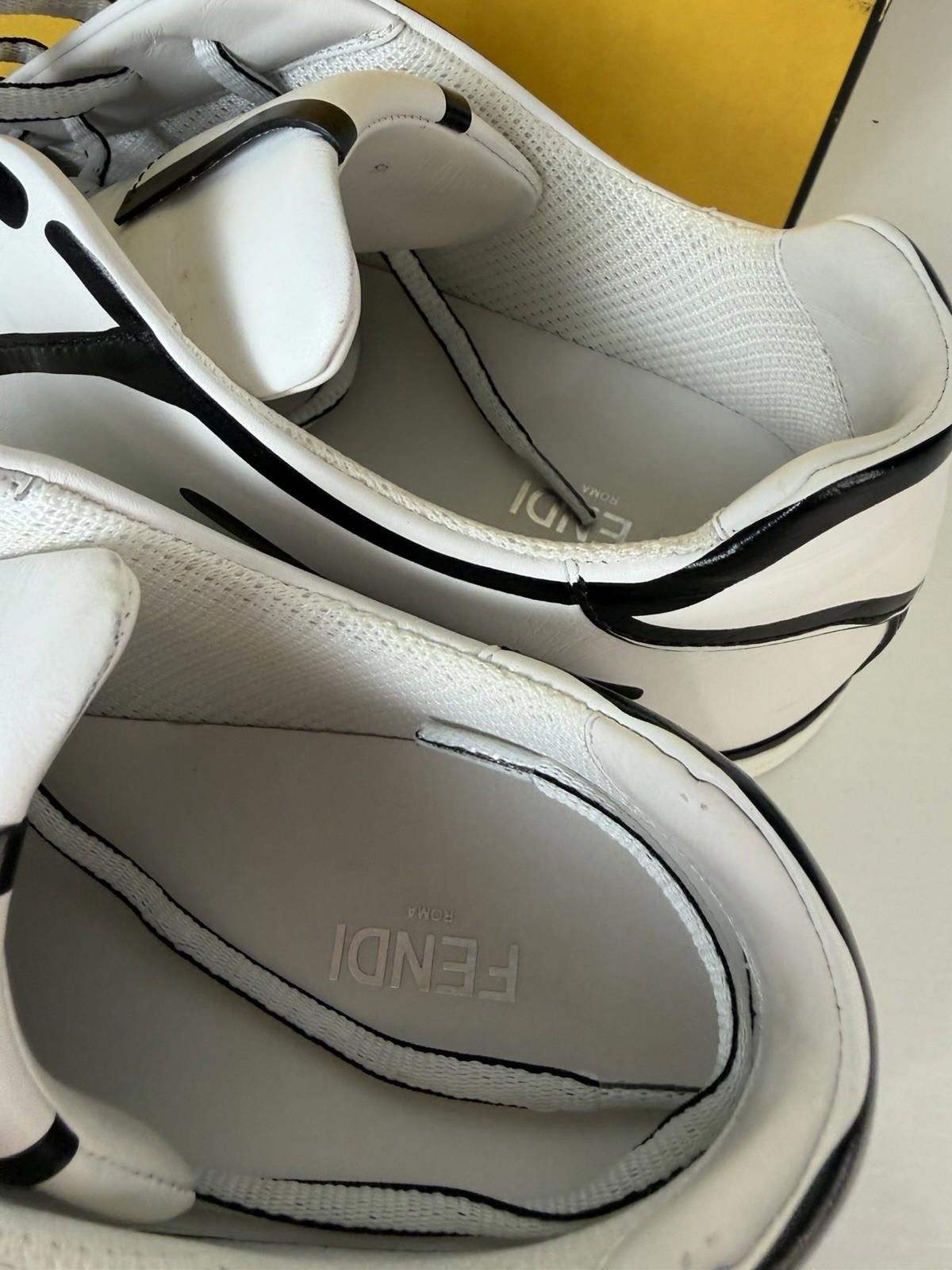 Fendi Fendi x Joshua Vides Leather Low Sneaker White Black SZ 9 Size US 9 / EU 42 - 5 Thumbnail