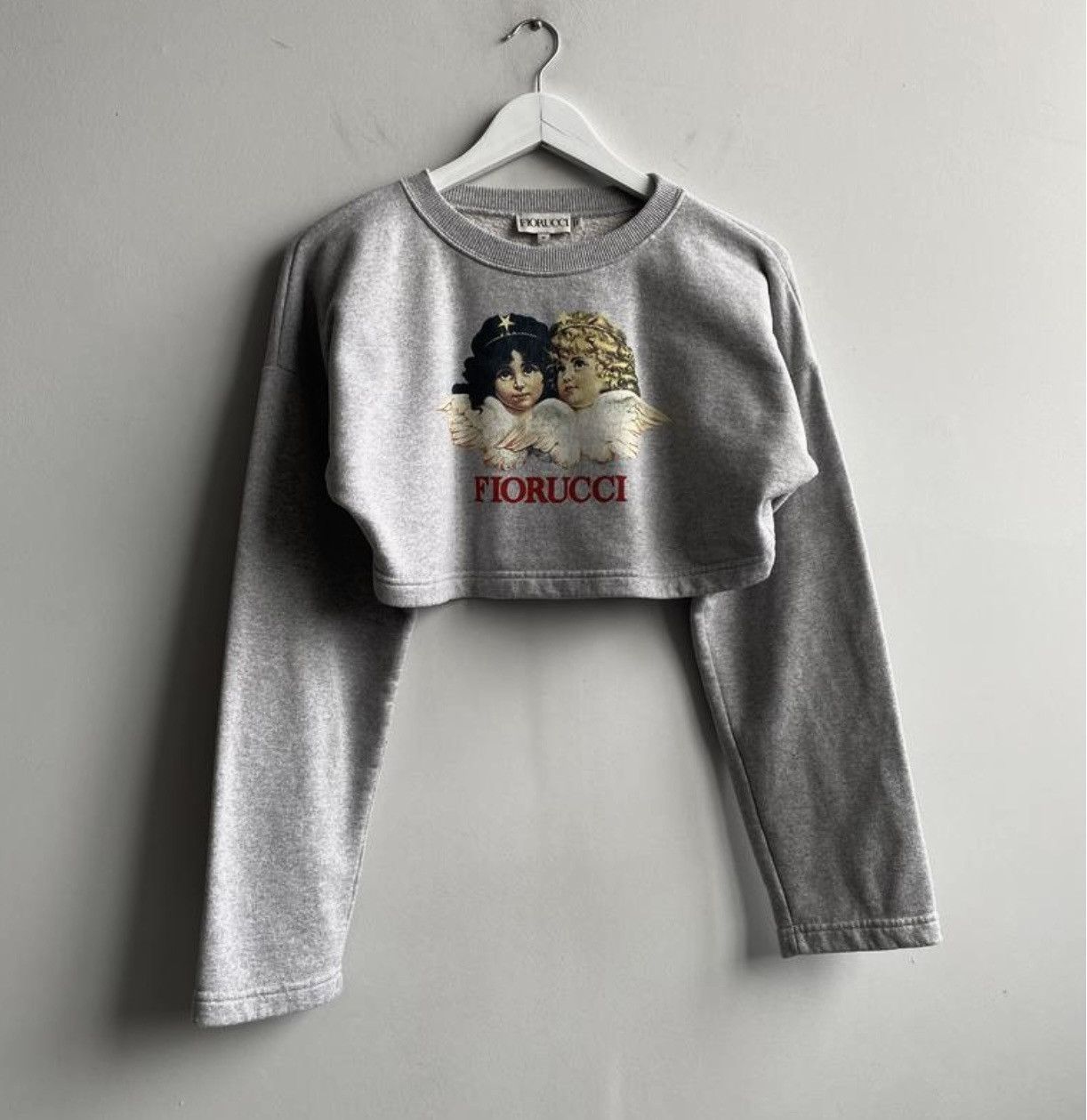 Fiorucci × Hysteric Glamour Fiorucci Angels logo cropped sweatshirt Y2K Size M / US 6-8 / IT 42-44 - 2 Thumbnail
