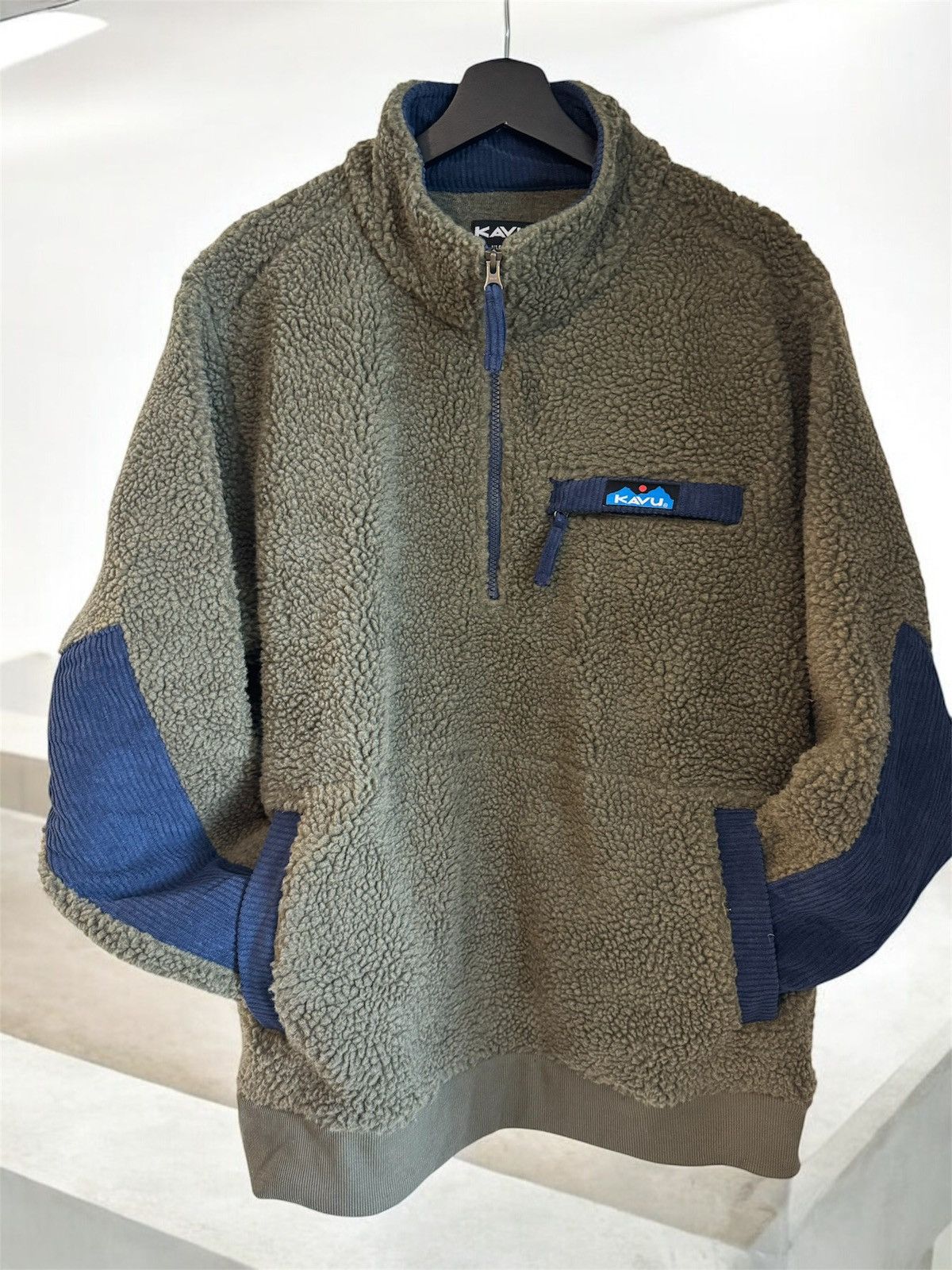 KAVU Calawah Moss Green Quarter Zip Size US L / EU 52-54 / 3 - 2 Thumbnail