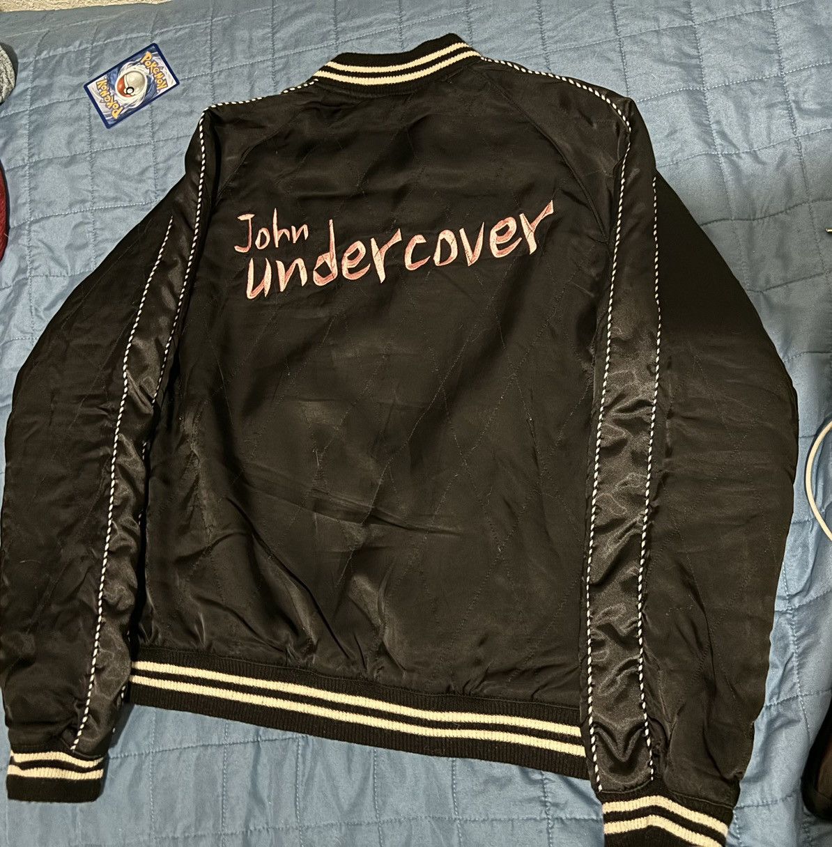 Japanese Brand × John Undercover × Vintage John Undercover Yokosuka Satin Jacket - -DMC Size US S / EU 44-46 / 1 - 1 Thumbnail
