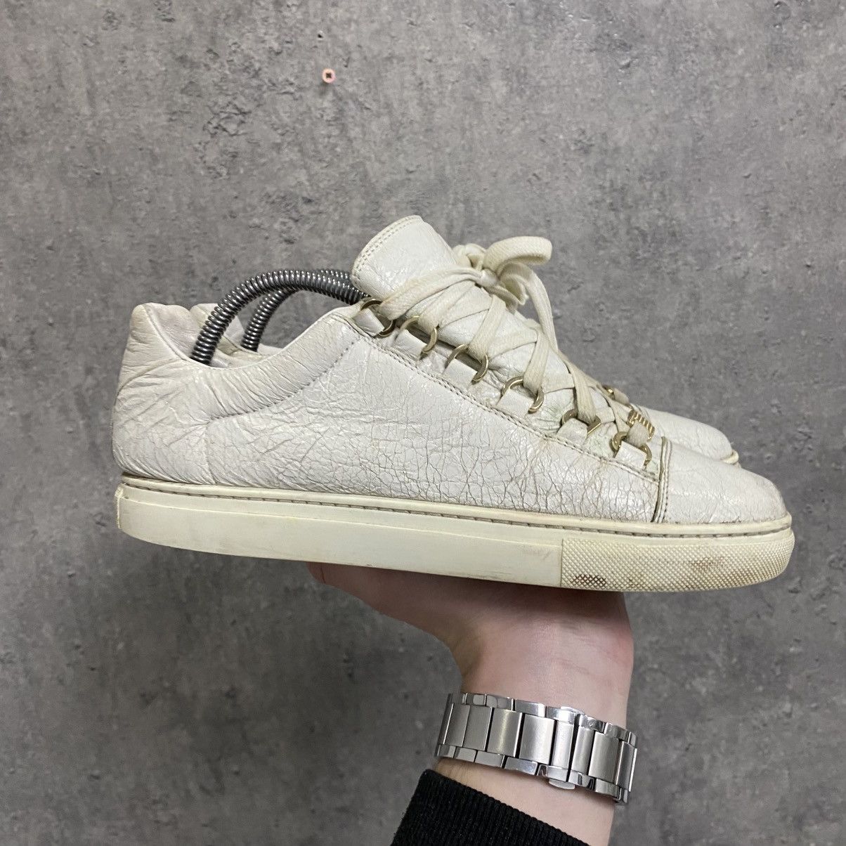 Balenciaga Balenciaga Arena Low Top Sneakers White Size US 5 / EU 37 - 4 Thumbnail
