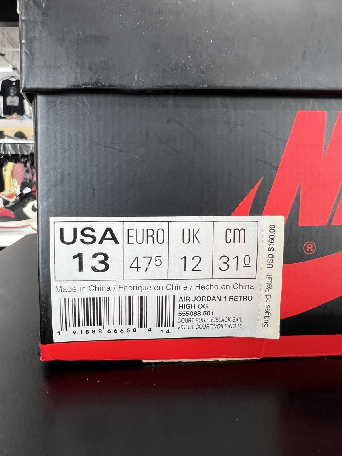 Jordan Brand × Nike Air Jordan 1 Court Purple Sz. 13 (2018) Size US 13 / EU 46 - 11 Thumbnail