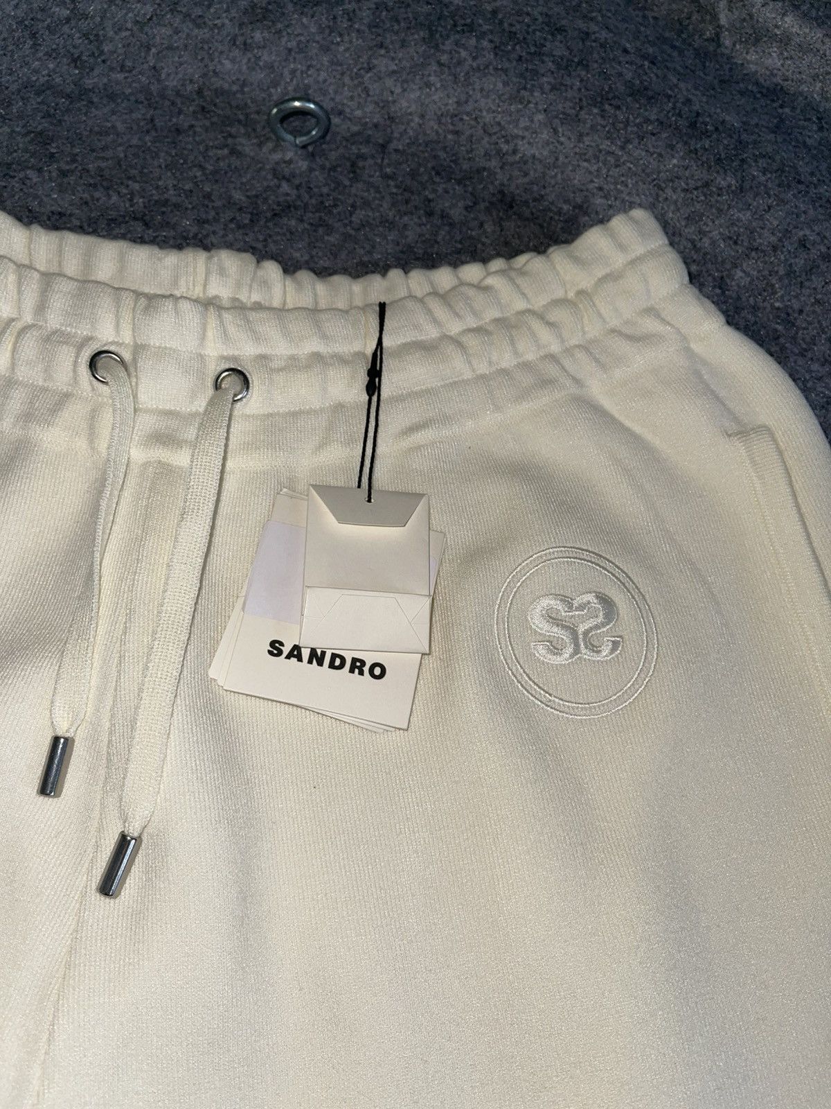 Sandro Sandro Paris Sweatpants FR 42 /US S-M Cream White Joggers Size US 29 - 1 Thumbnail