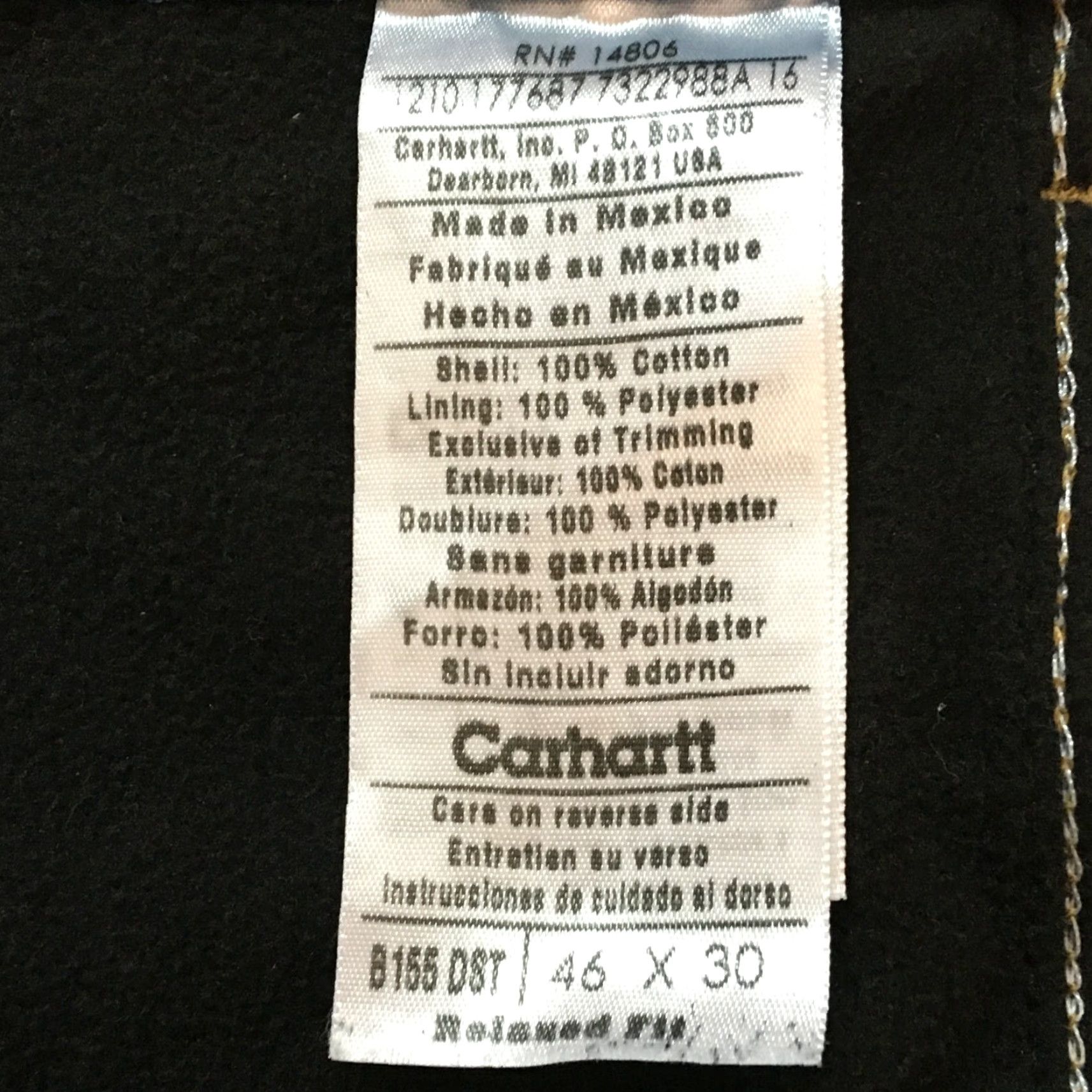 Carhartt Carhartt Jeans Mens Casual Relaxed Fit Straight Blue Denim Lined Size 46X30 US A Seller Mens Regular 46X30 Blue 90s? No, keep to best. Size US 30 / EU 46 - 8 Thumbnail