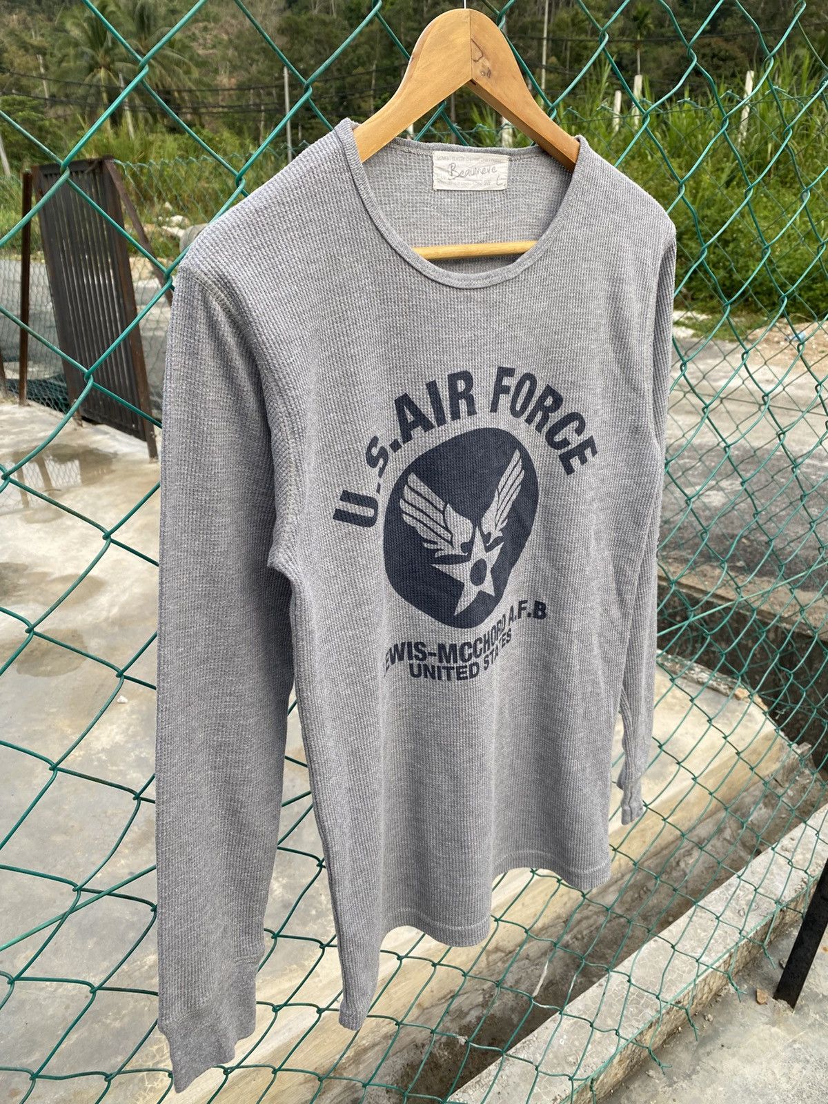 Japanese Brand U.S.AIR FORCE big logo by beamere long sleeve tees Size L / US 10 / IT 46 - 3 Thumbnail