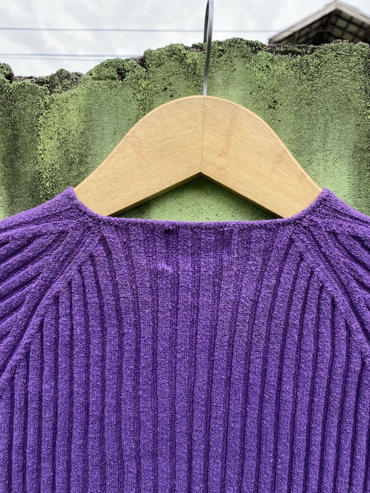 Yohji Yamamoto Yohji Yamamoto D’URBAN A.A.R Vintage Ribbed Purple Knit Tee Size ONE SIZE - 9 Thumbnail
