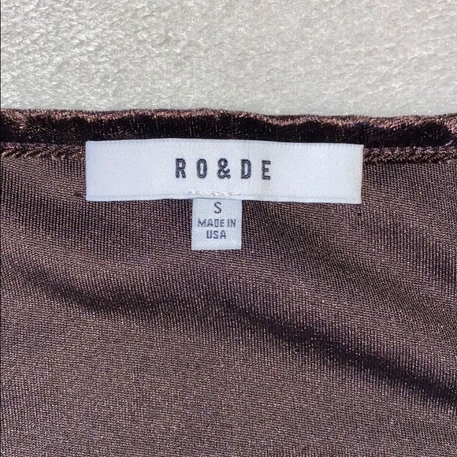 Other Ro&De Dark Brown Velvet V-Neck Tank Top | Sz S Size S / US 4 / IT 40 - 4 Thumbnail