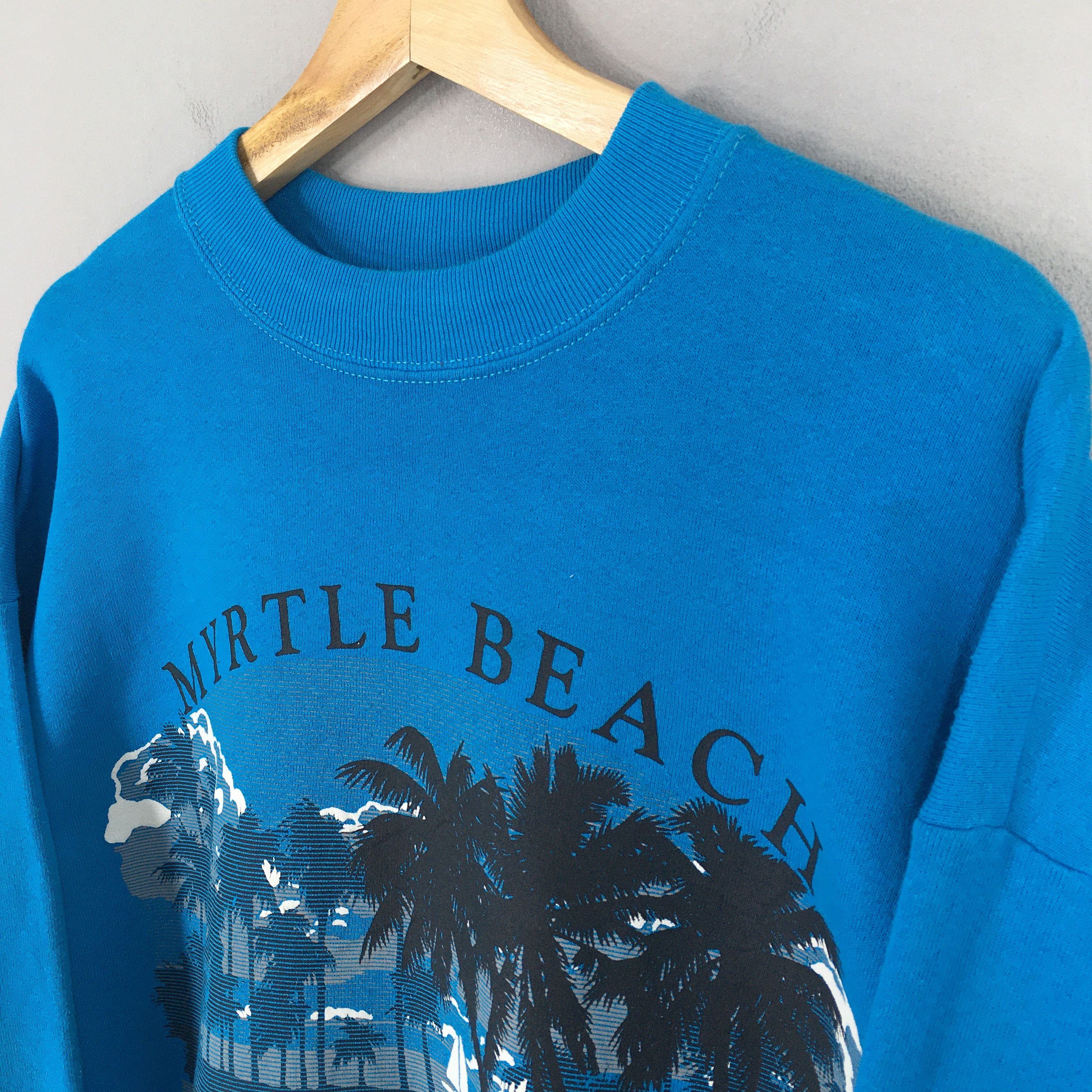 Fruit Of The Loom Vintage 90's Myrtle Beach Palm Beach Sweater XLarge Size US XL / EU 56 / 4 - 3 Thumbnail