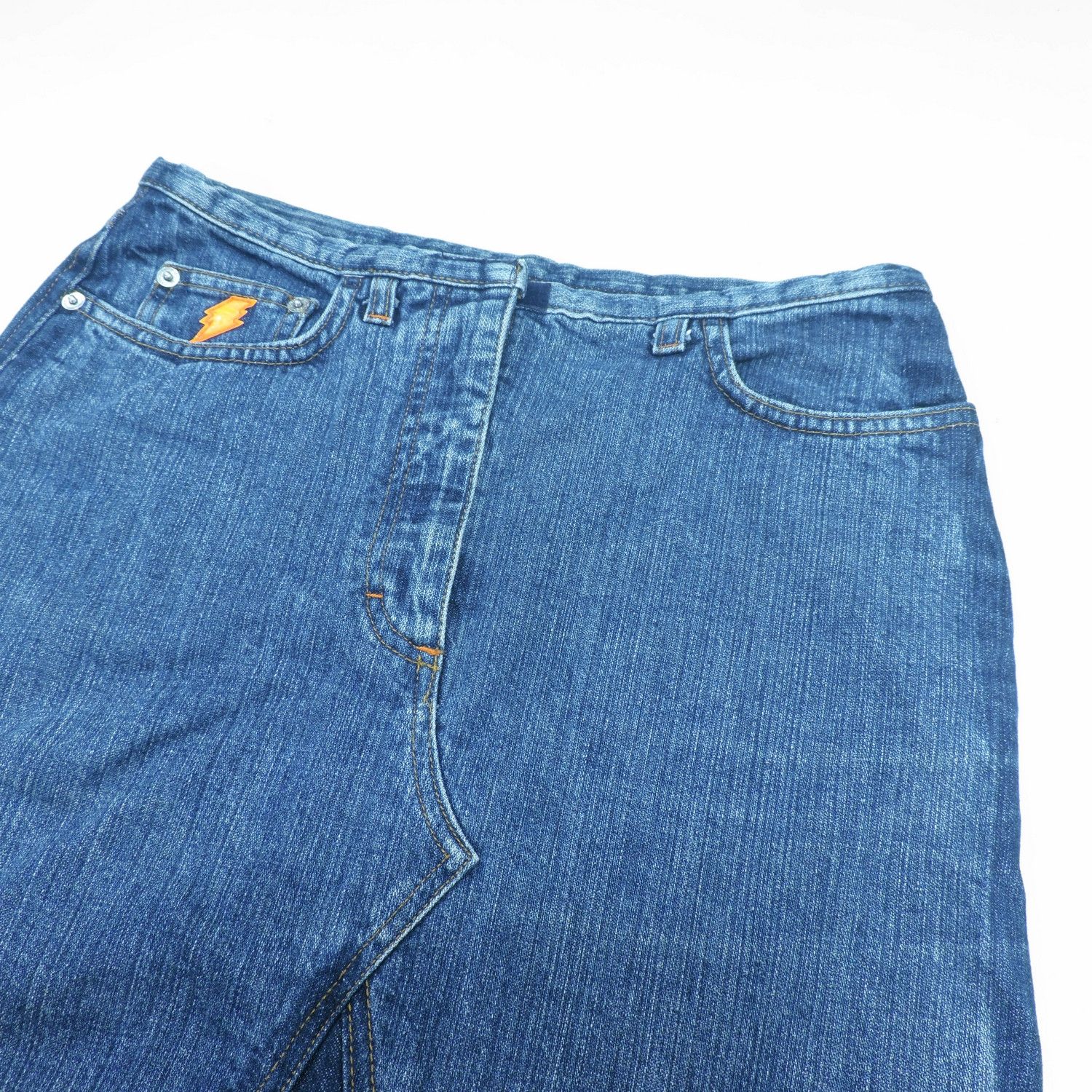 Walter Van Beirendonck W&LT WILD AND LETHAL KISS THE FUTURE DENIM MINI SKIRT Size 26" / US 2 / IT 38 - 12 Thumbnail