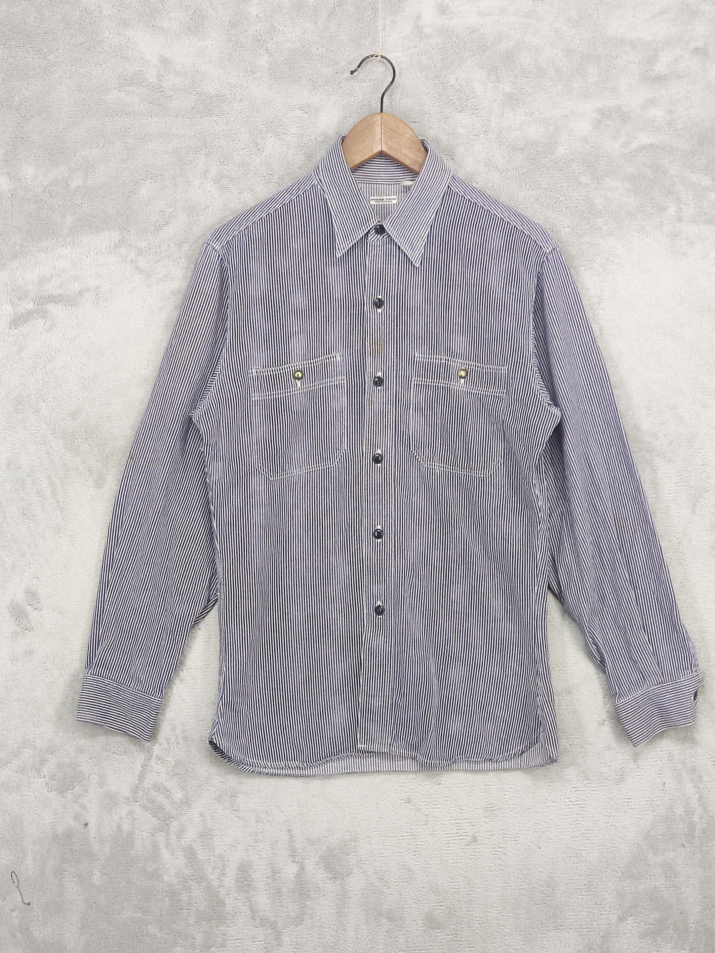 Vintage Sugar Cane Hickory Striped Work Shirt