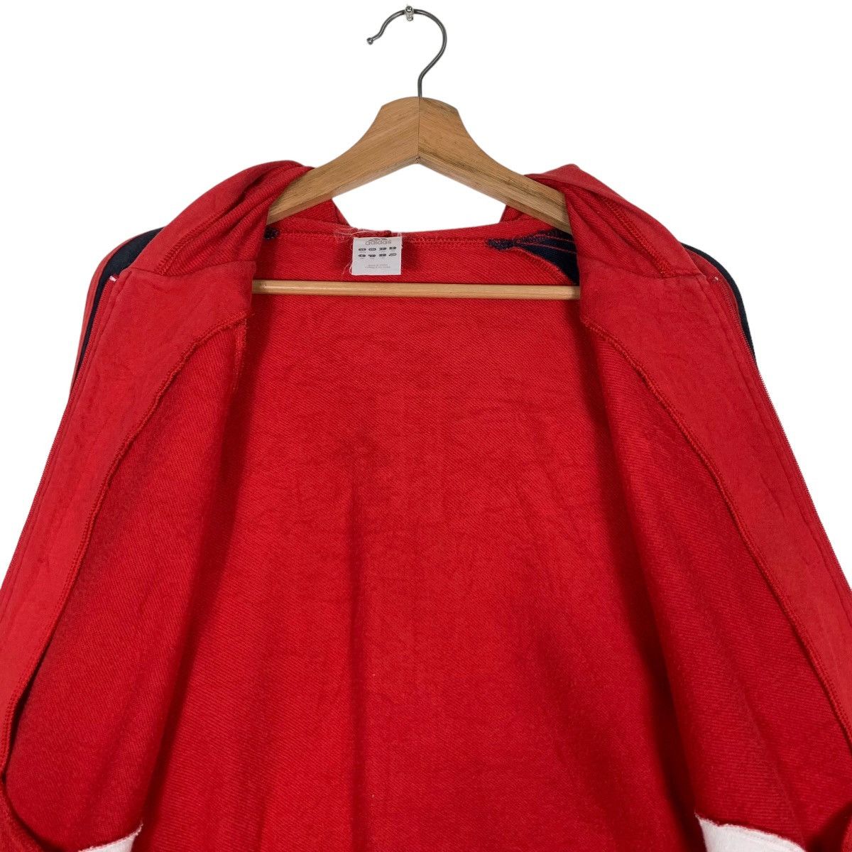 Adidas ADIDAS Big Logo Zipper Red Hoodies Training Wear #0826-C37 Size US M / EU 48-50 / 2 - 14 Thumbnail