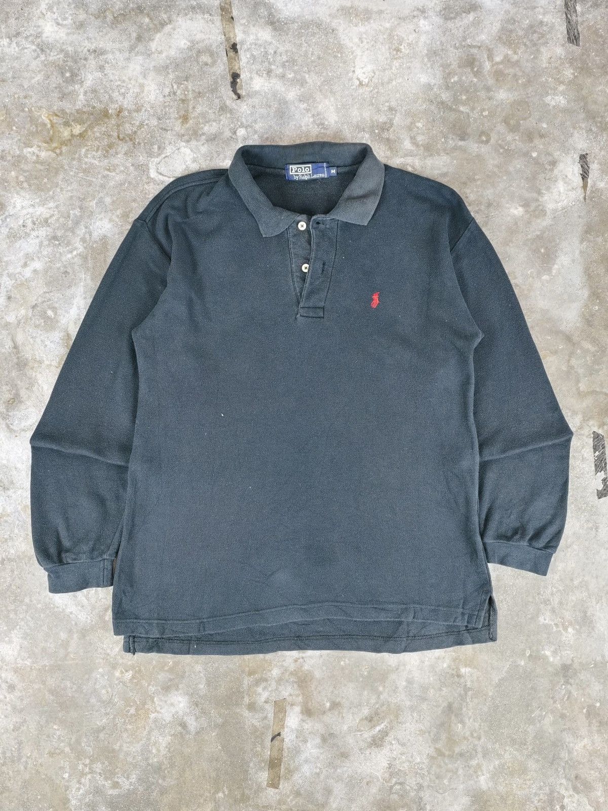 Vintage Polo Ralph Lauren Long Sleeve Polo Shirt Size US M / EU 48-50 / 2 - 1 Thumbnail