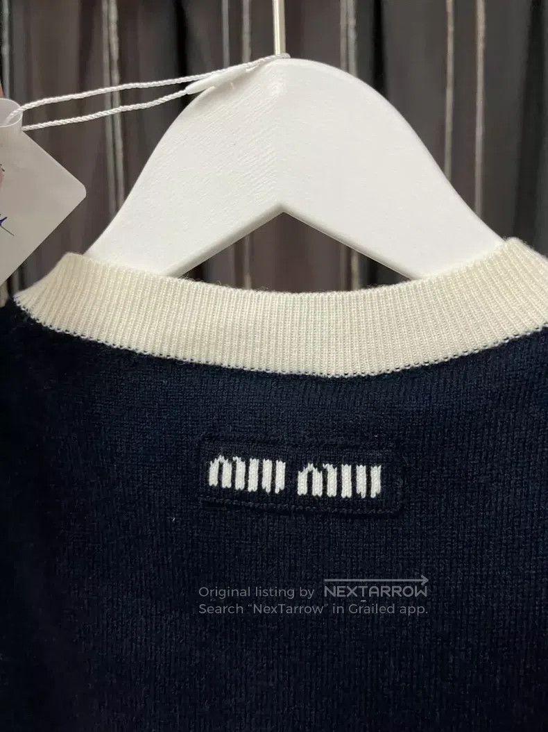 Miu Miu Miu Miu 42 Sweater short sleeve Size L / US 10 / IT 46 - 5 Thumbnail