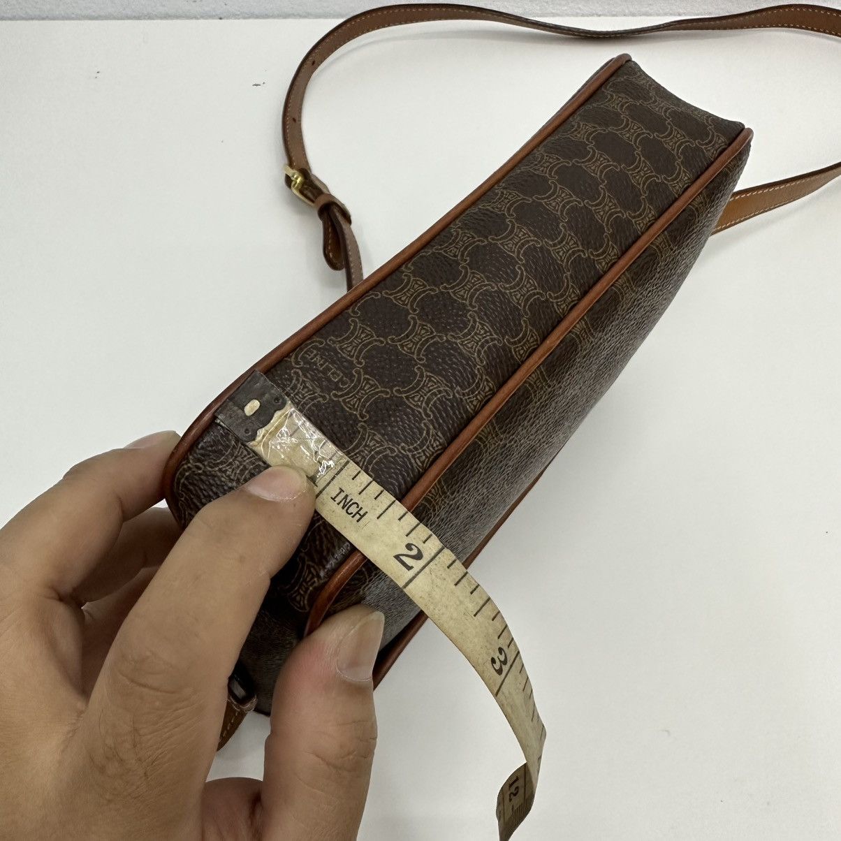 Celine AUTHENTIC CELINE MACADAM CROSSBODY SHOULDER BAG Size ONE SIZE - 17 Thumbnail