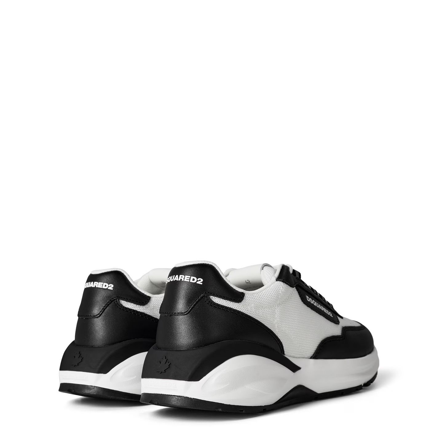 Dsquared2 o1g2r1mq0426 Leather Dash Sneakers in Black/White Size US 9 / EU 42 - 4 Thumbnail