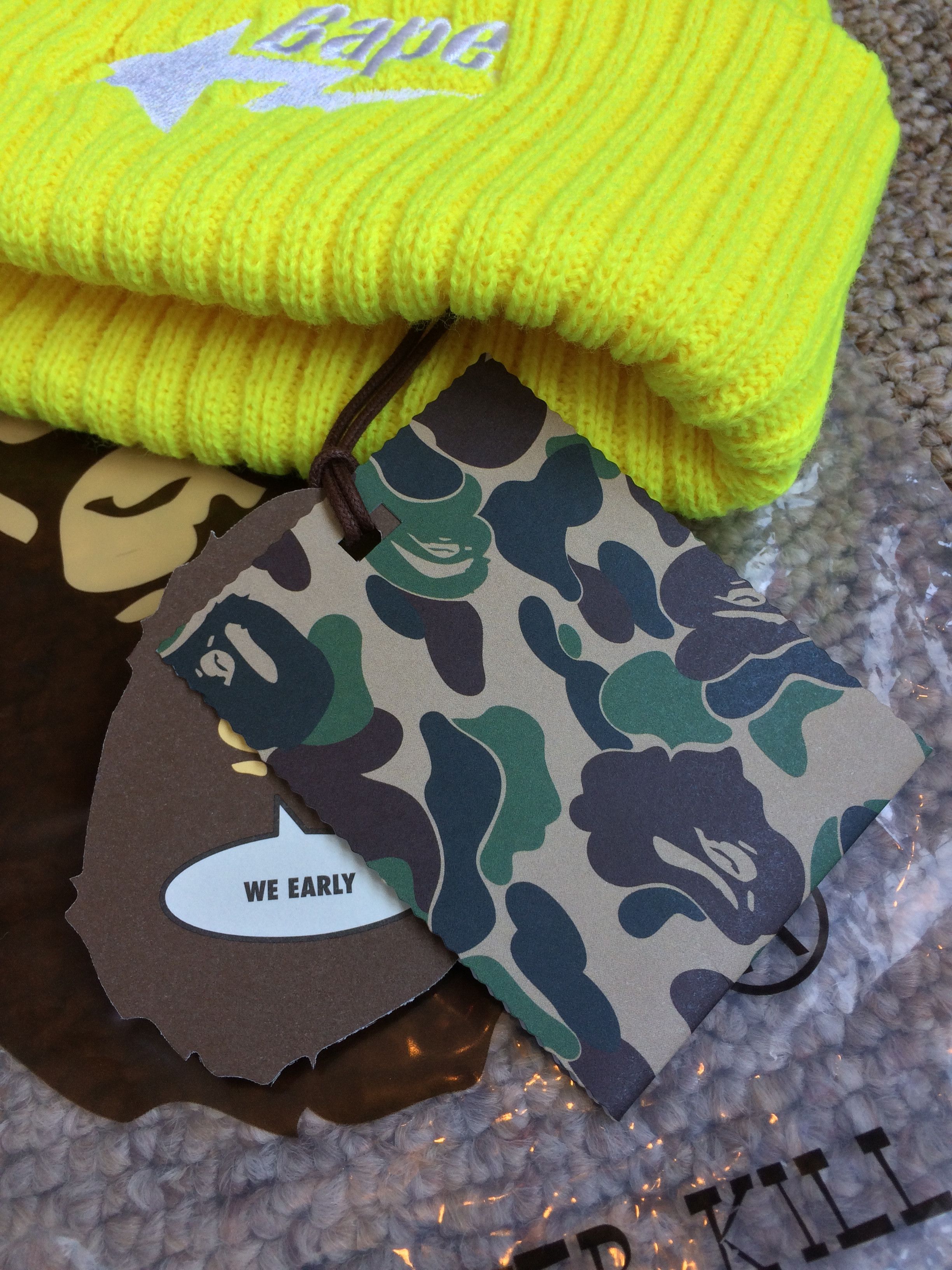 Bape NEW Bape Bapesta Star Embroidered Logo Beanie Size ONE SIZE - 6 Thumbnail