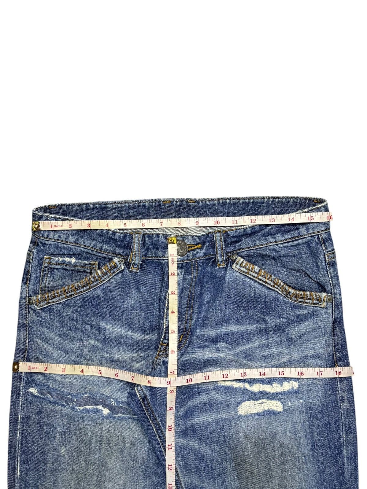 Japanese Brand Vintage Japanese Brand Grunge Wash Distressed Loose Jeans Size US 32 / EU 48 - 12 Thumbnail