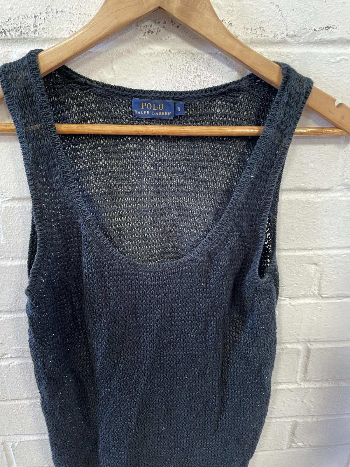 Polo Ralph Lauren Polo Ralph Lauren Black Knit Tank Top Size S / US 4 / IT 40 - 2 Thumbnail