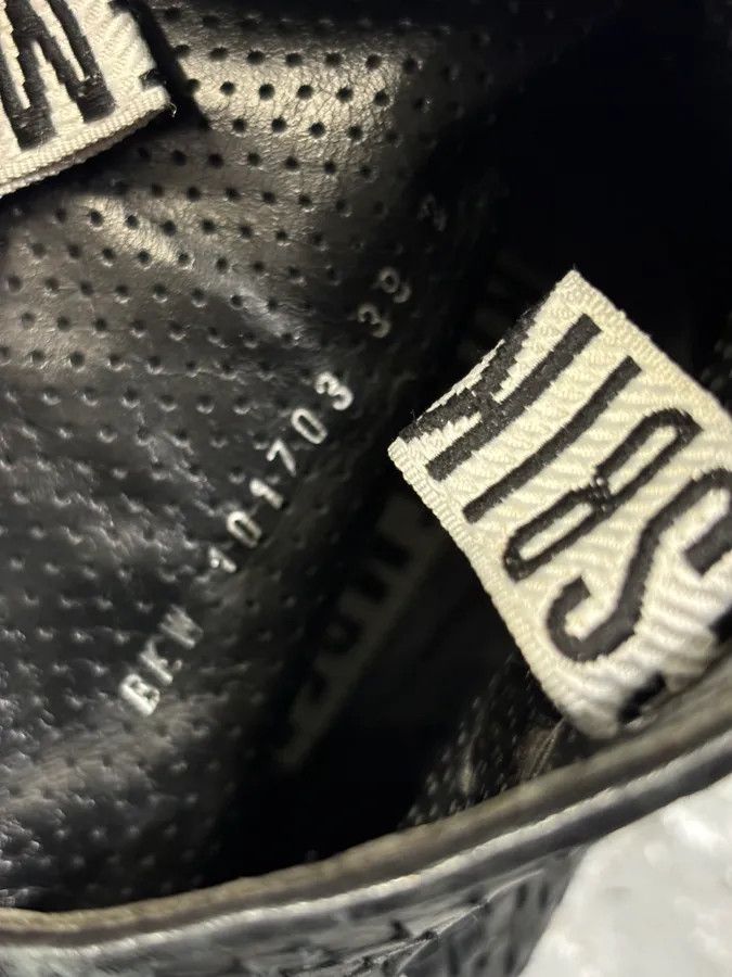 Dirk Bikkembergs Bikkembergs Black Woven Leather Interlocking Ankle Boot Size US 8 / IT 38 - 13 Thumbnail