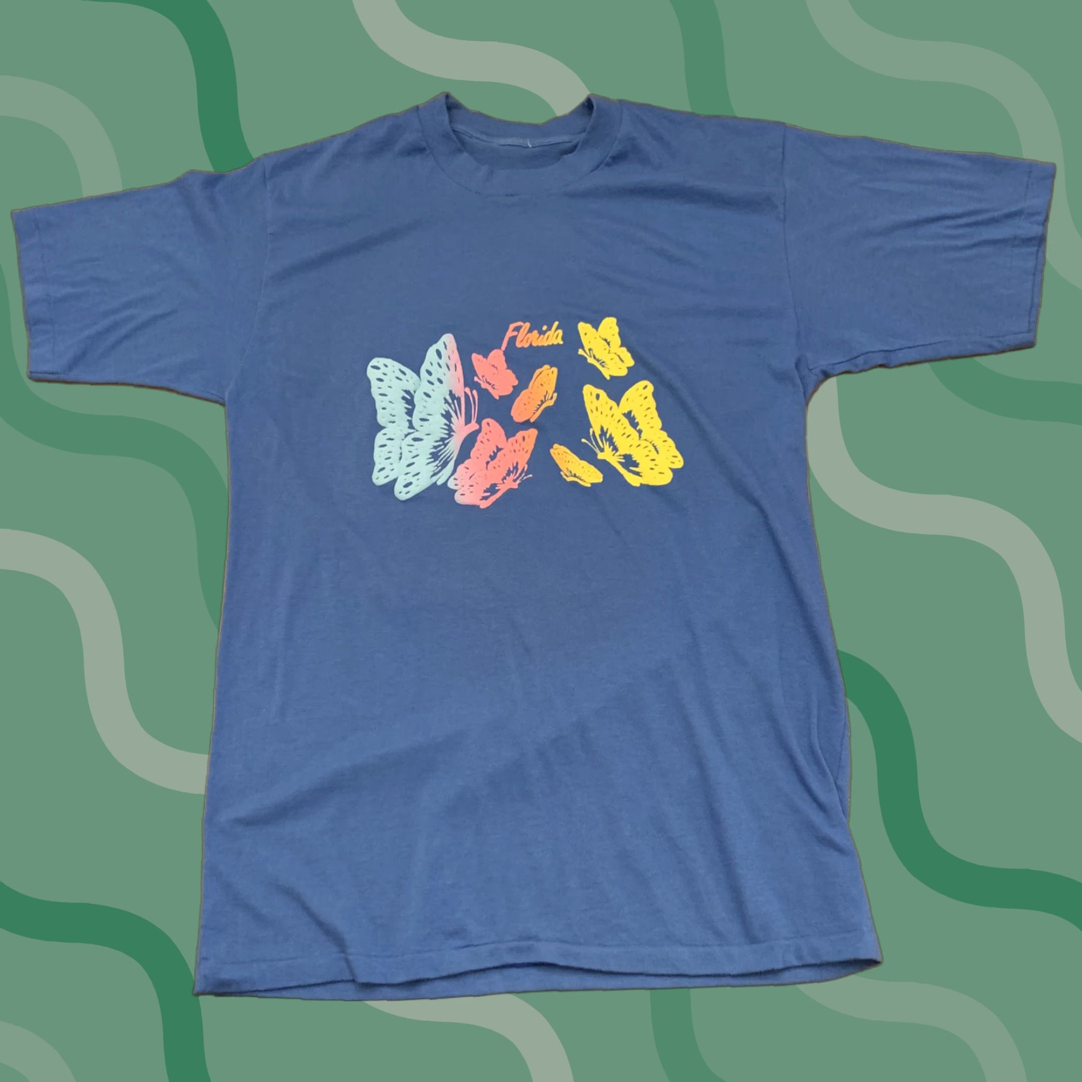 Vintage VINTAGE Florida T Shirt Single Stitch XL Men Blue 90s Concert Florida Theme Mens Shirt XL Size US XL / EU 56 / 4 - 1 Thumbnail