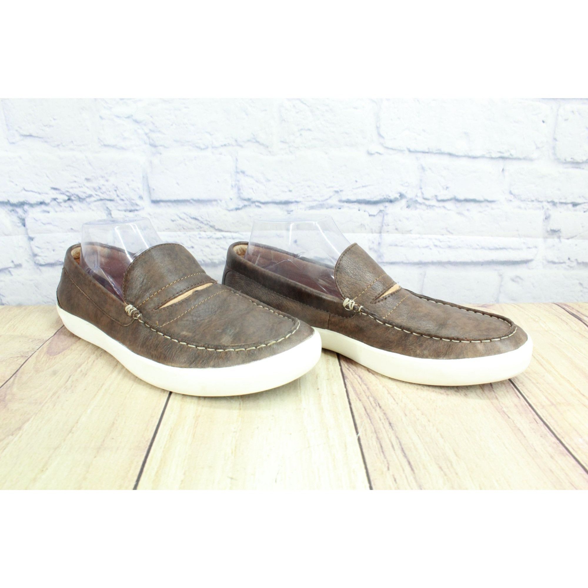 L.L. Bean LL Bean Men's Mountainville Shoes Penny Slip On Leather Brow Size US 8.5 / EU 41-42 - 3 Thumbnail