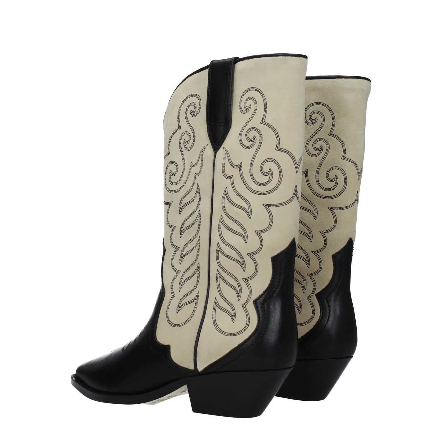 Isabel Marant ob1o1e1124 Suede Ankle Boots in Black/Ecru Size US 6 / IT 36 - 4 Thumbnail