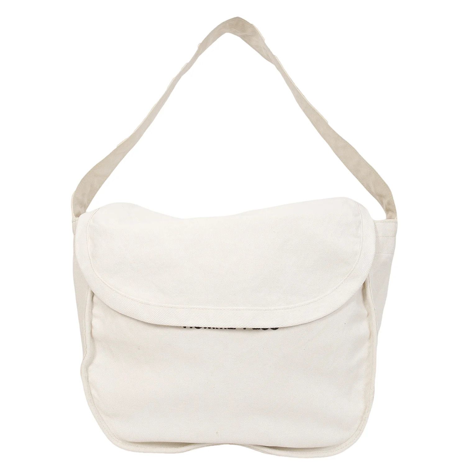 Comme des Garcons Homme Plus Canvas Shoulder Bag in Ivory with Logo Print Size ONE SIZE - 2 Thumbnail