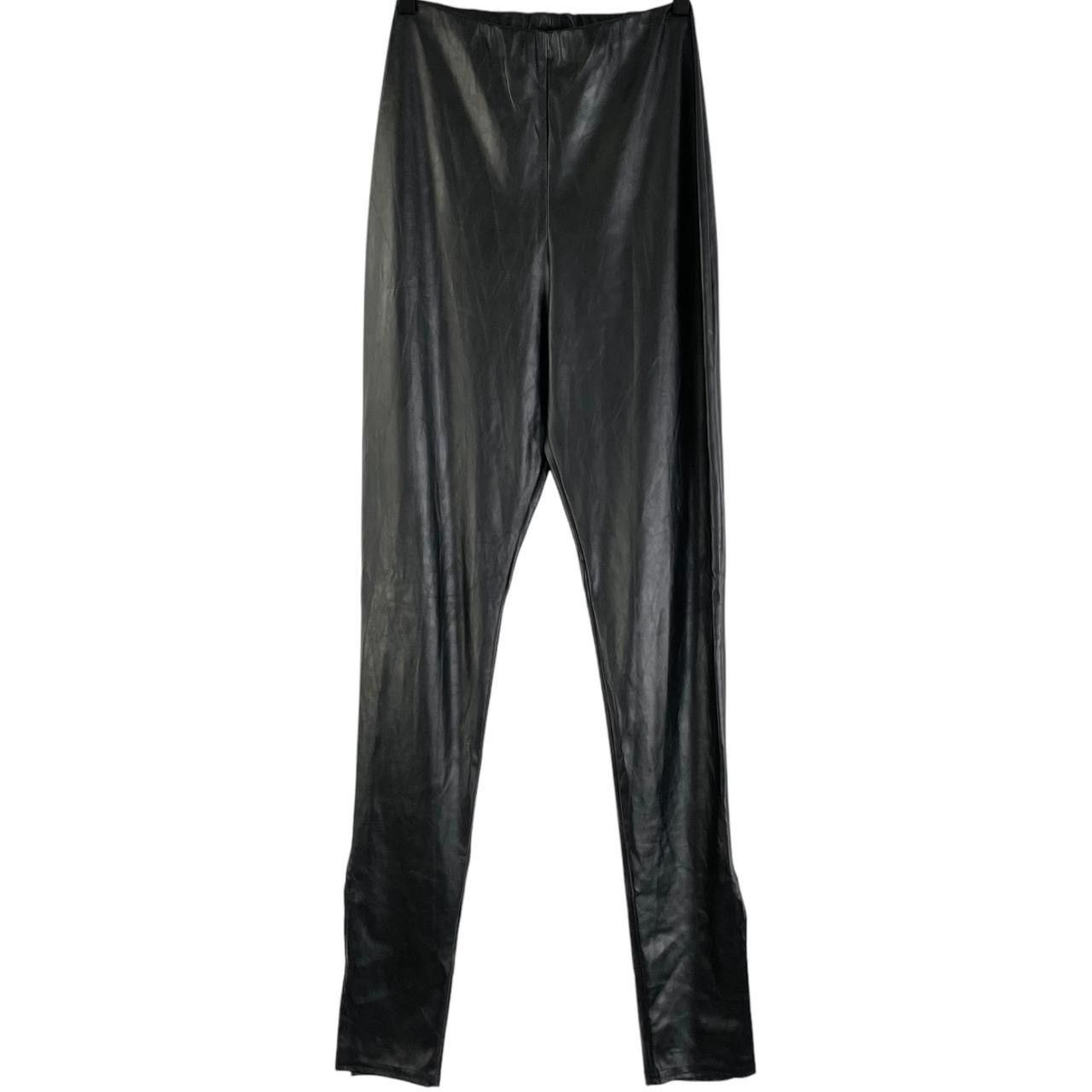 PrettyLittleThing PrettyLittleThing Faux Leather Side Split Hem High Rise Pant Size 28" / US 6 / IT 42 - 4 Thumbnail