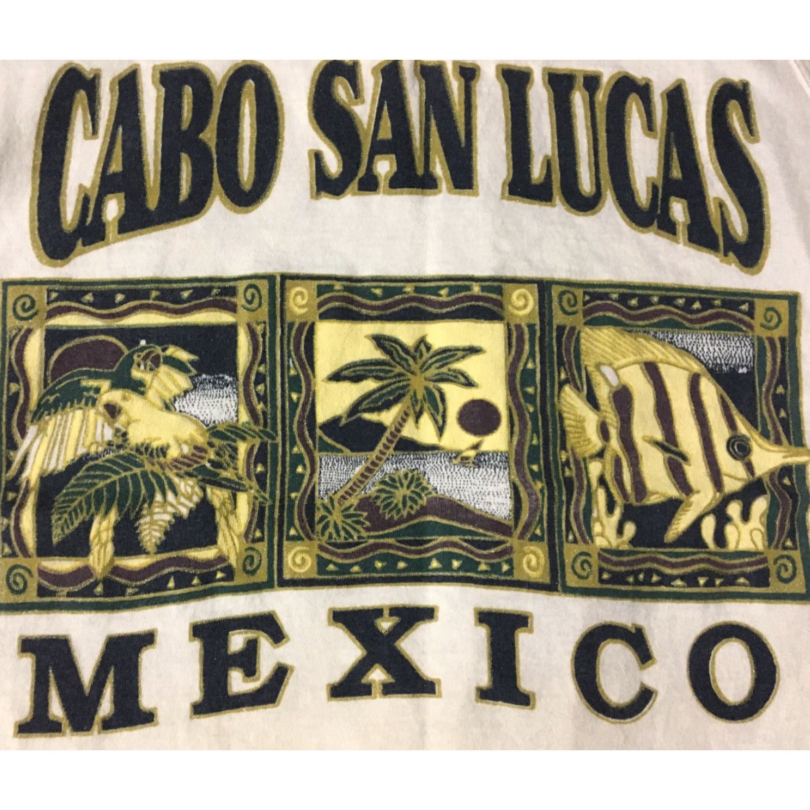 Vintage VINTAGE Cabo San Lucas Mexico 90s Tank Top Shirt XL White Beach Tropical Grunge 80s Size US XL / EU 56 / 4 - 3 Thumbnail