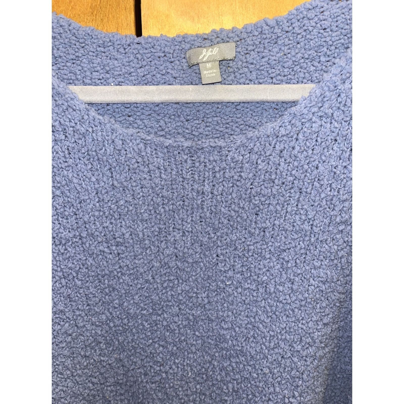 J. Jill VINTAGE J. Jill Women's Sweater Pullover Long Sleeve Casual Fall Spring Winter Size Medium Slate Gray Nylon Microfiber Size M / US 6-8 / IT 42-44 - 2 Thumbnail