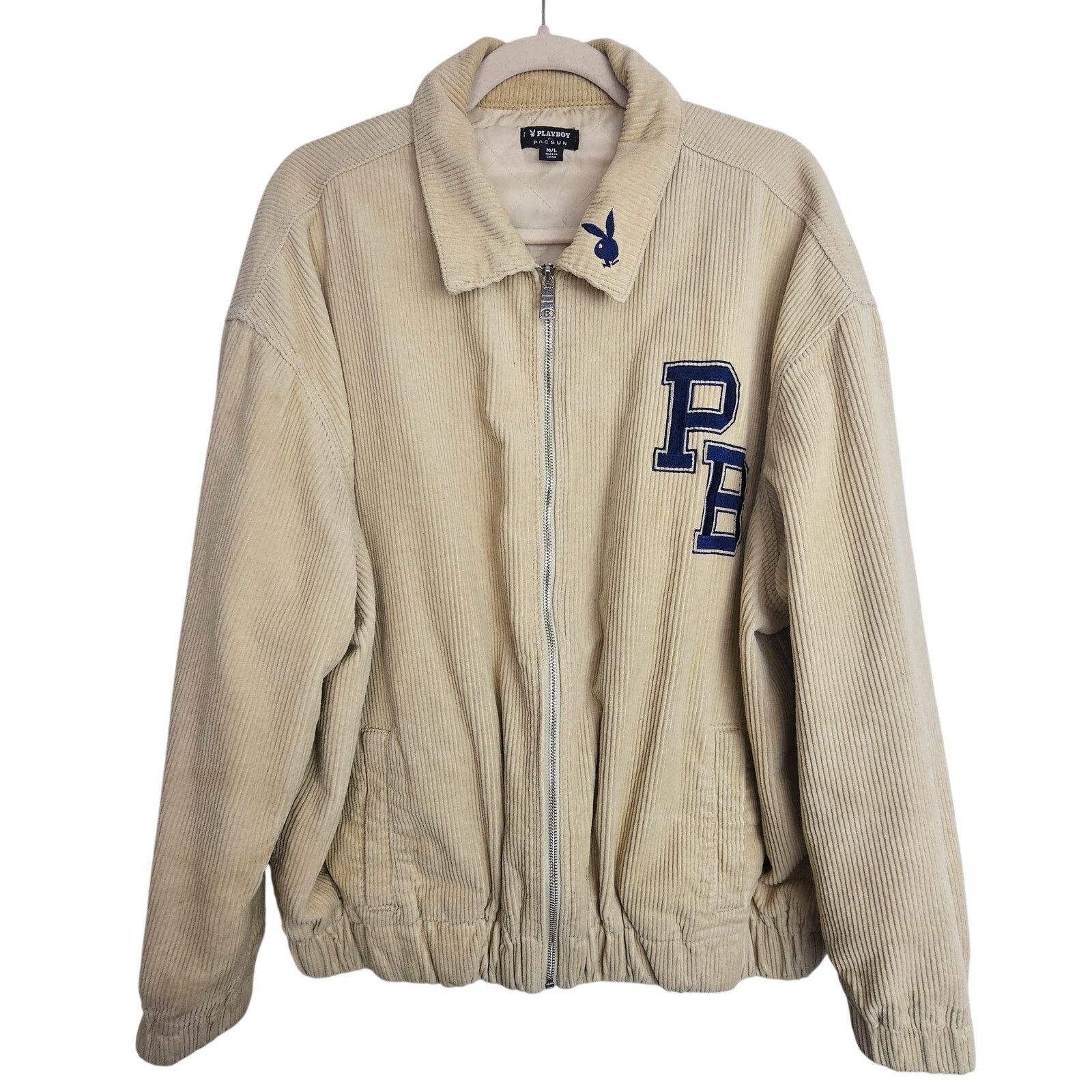 Pacsun Pacsun Playboy Mens Corduroy Bomber Jacket Size M/L Varsity Size US L / EU 52-54 / 3 - 1 Thumbnail