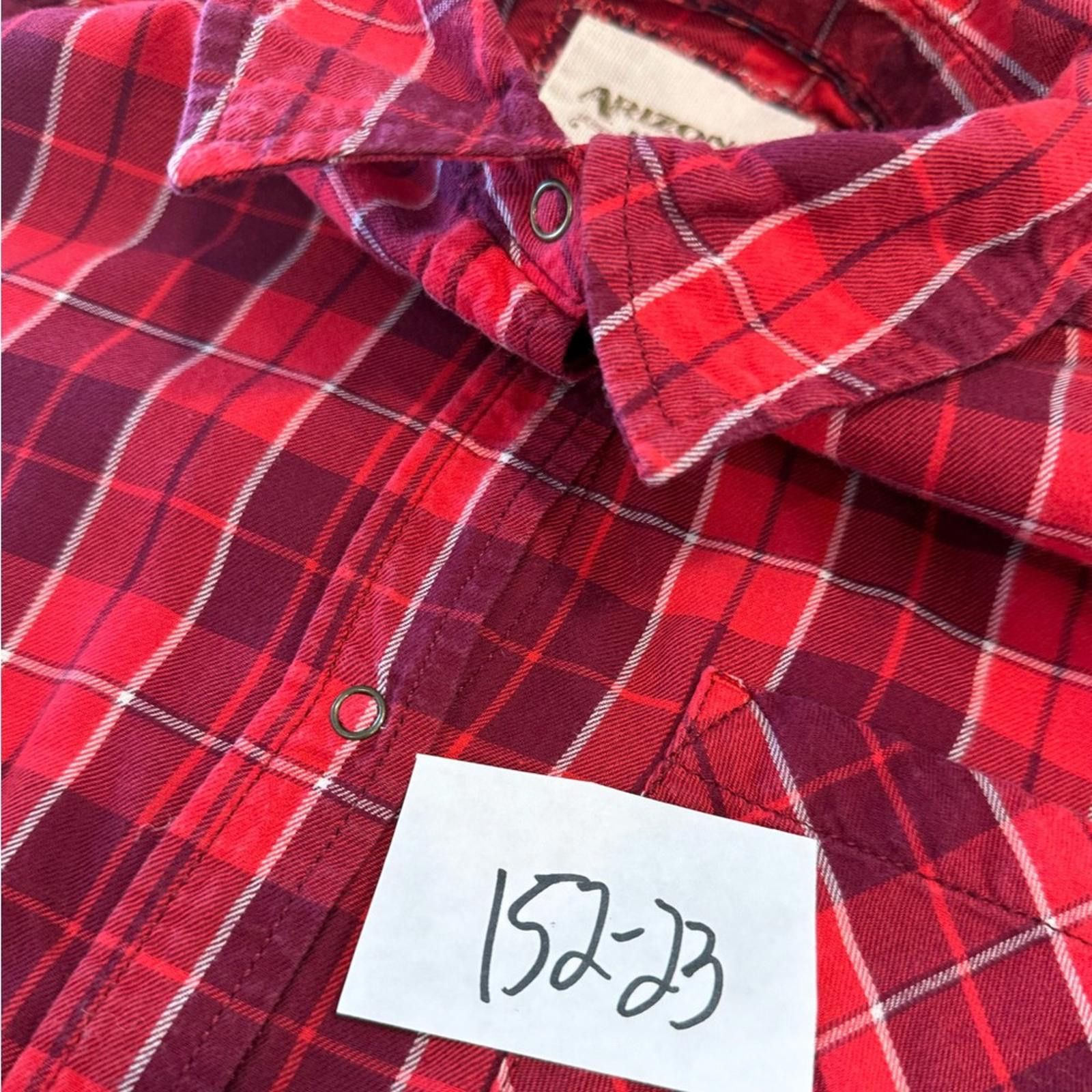 Other Arizona Jeans western plaid shirt red burgundy SZ SM Size S / US 4 / IT 40 - 10 Thumbnail
