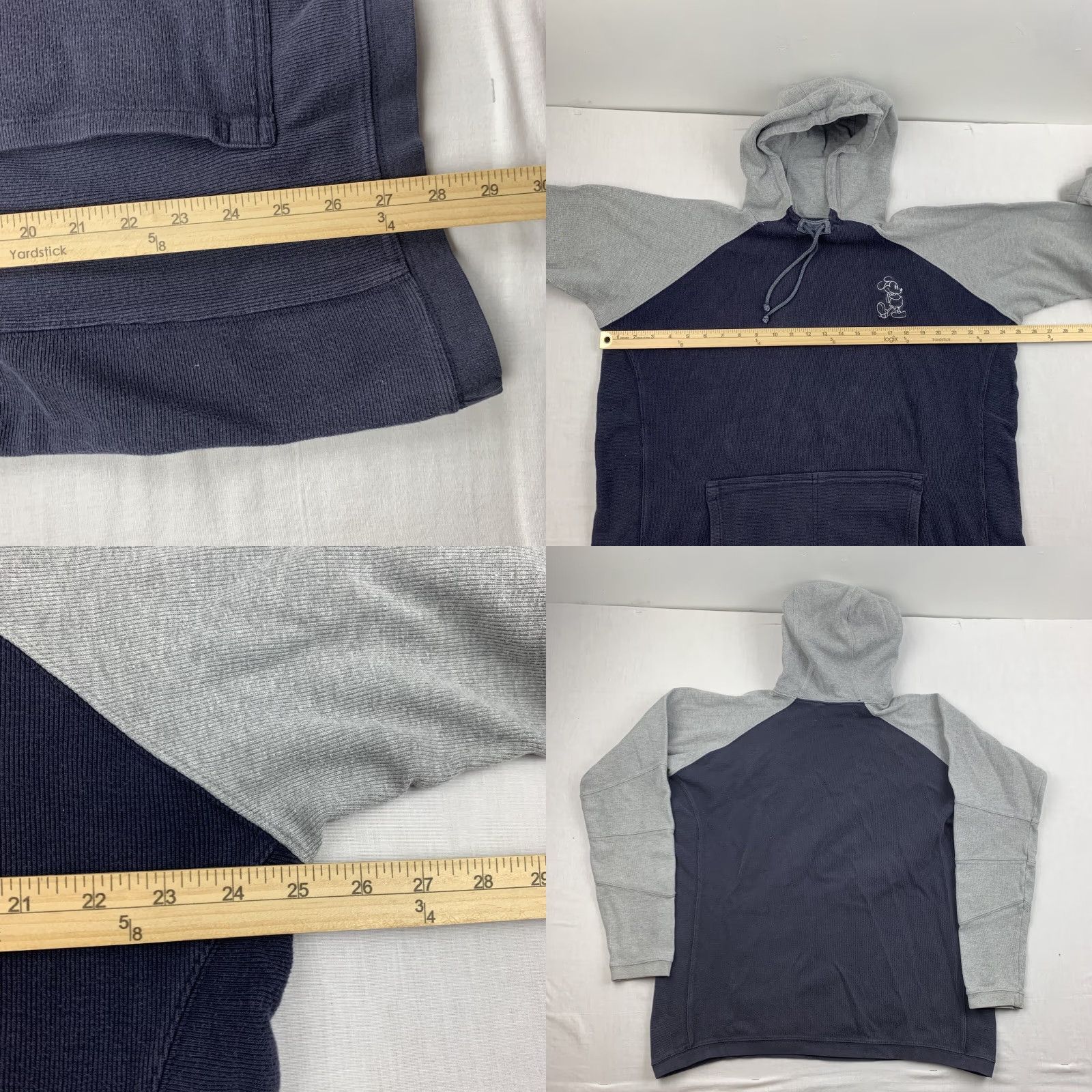 Disney VINTAGE Disney Mickey Mouse Hoodie Men XL Gray Pullover 90s Y2K Logo Sweatshirt Size US XL / EU 56 / 4 - 8 Thumbnail