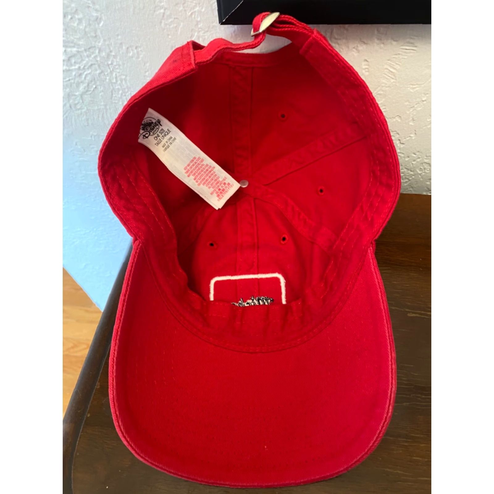 Disney VINTAGE Disney Hello My Name Is Mickey Red Hat Cap Adjustable One Size Womens/Mens Size ONE SIZE - 4 Thumbnail