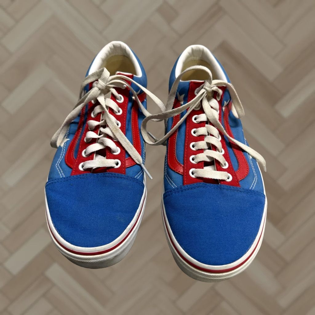 Vans Vans Old Skool Men 12 Red White Blue Stars Hot Dog Canvas Sneakers Size US 12 / EU 45 - 1 Thumbnail
