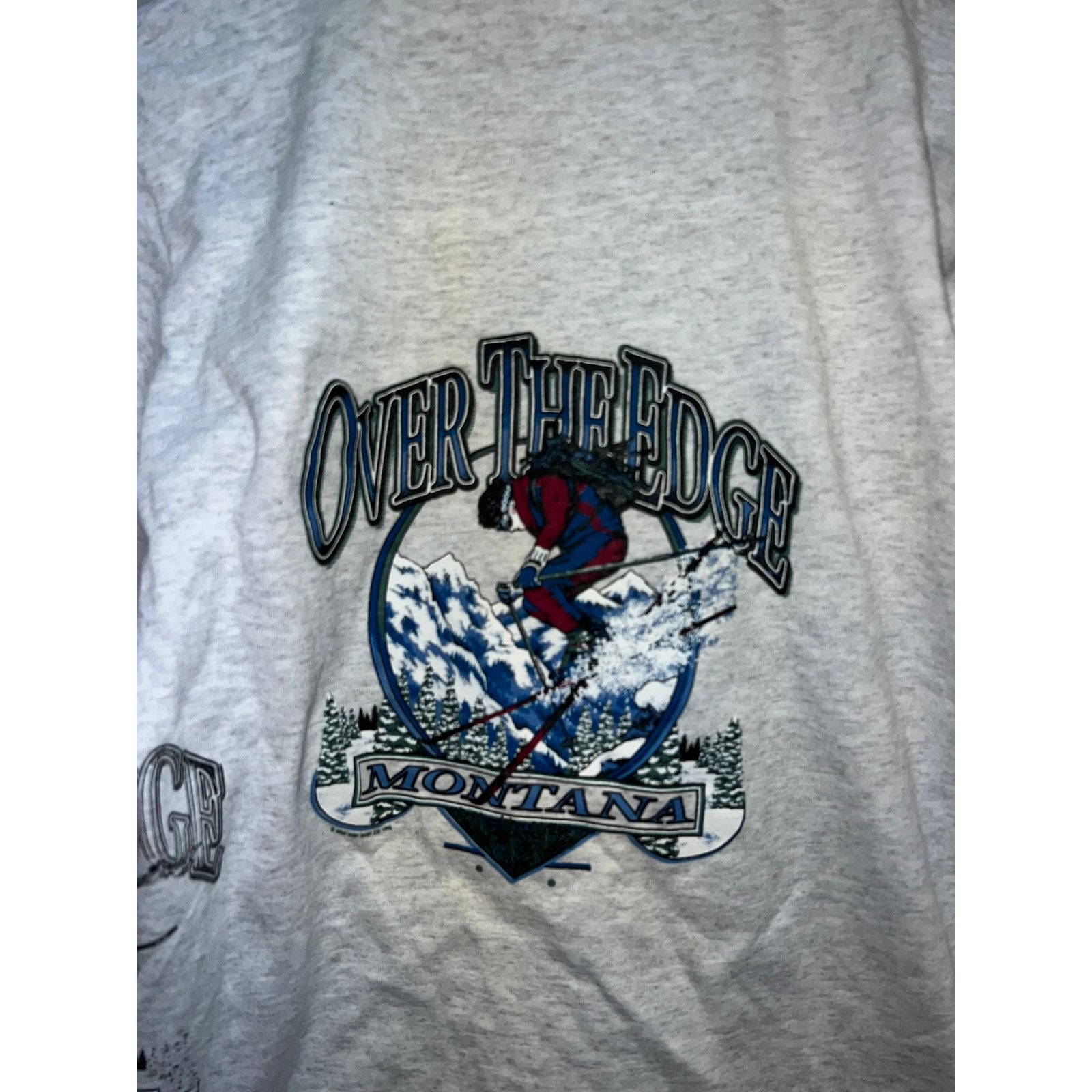 Jerzees Kids Skiing Shirt Ski Graphic Mammoth Lake Tahoe Edge L Size L / US 10 / IT 46 - 8 Thumbnail