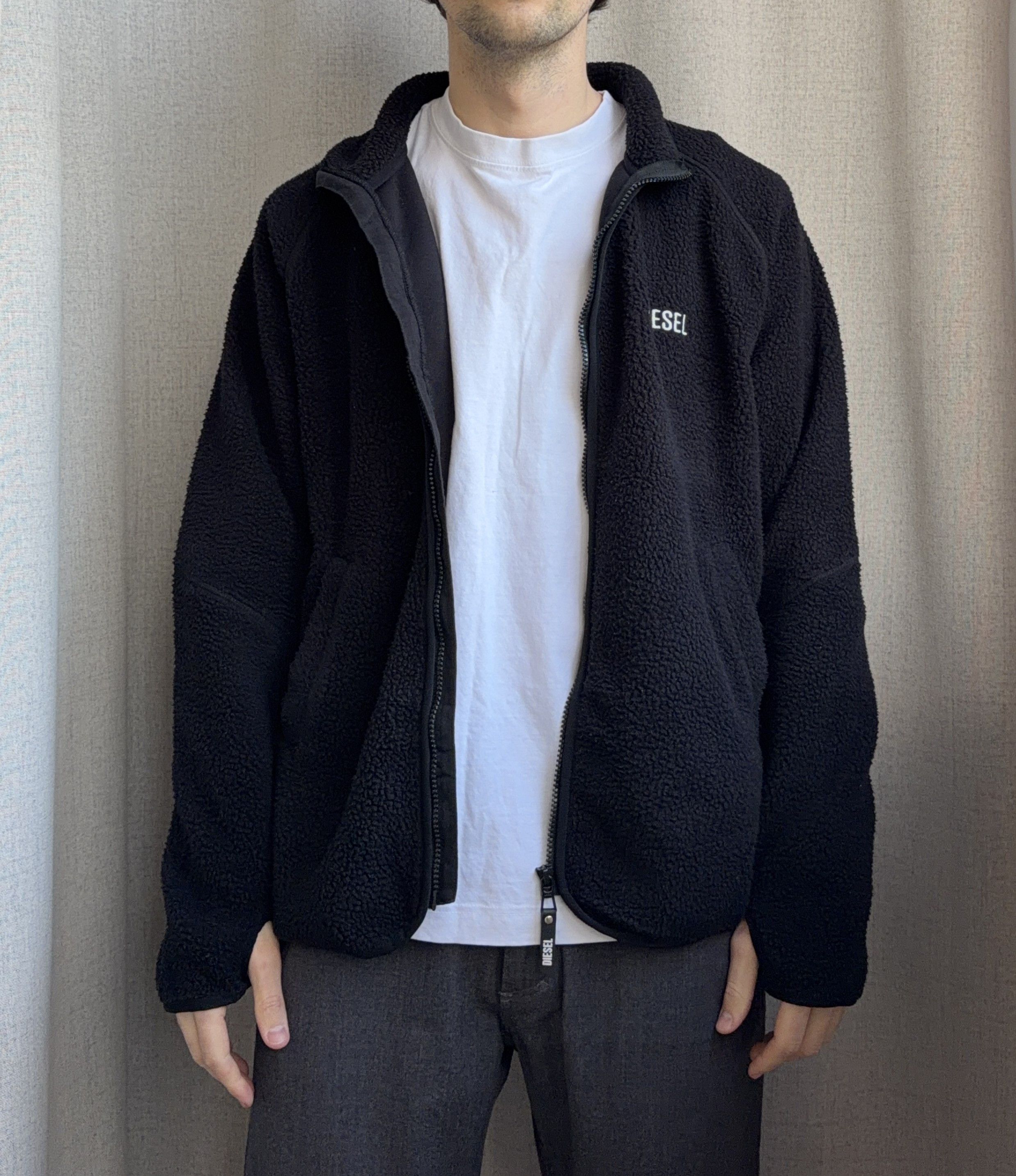 Diesel Diesel Black Teddy Fleece Full Zip Gorpcore Style Jacket Size US M / EU 48-50 / 2 - 3 Thumbnail