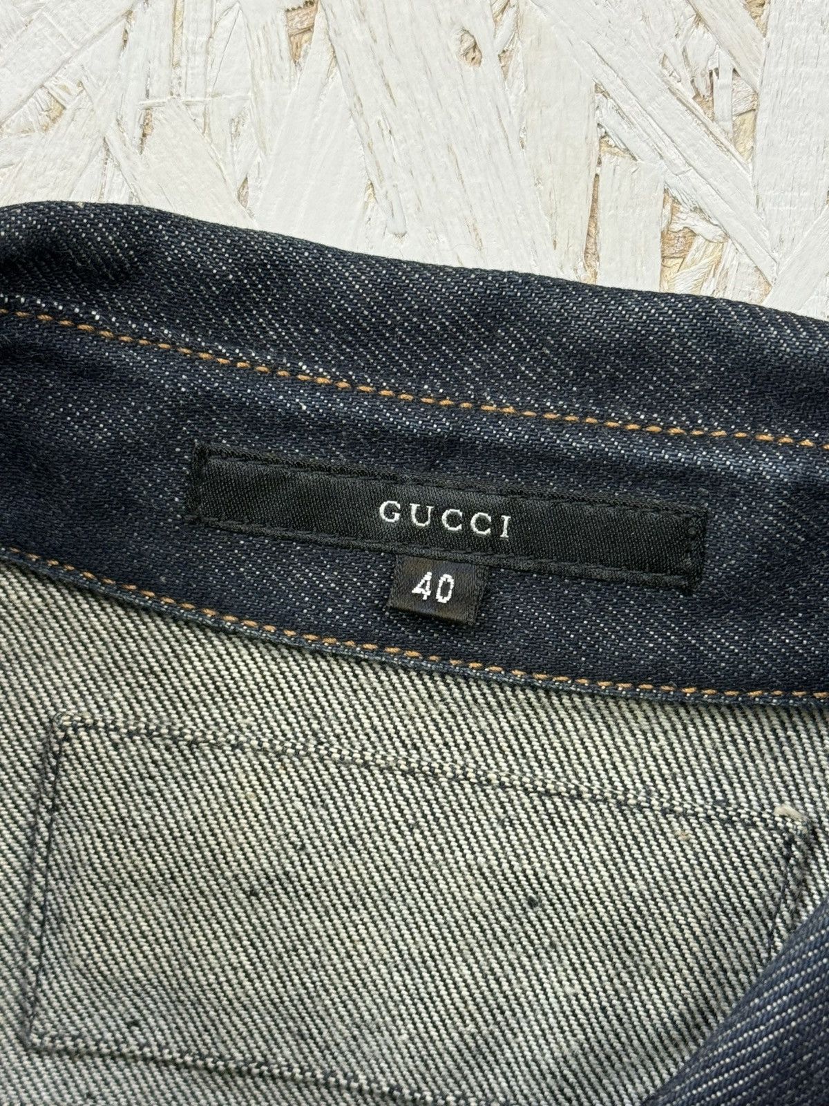 Gucci 90s Gucci Tom Ford SS99 Snap Button Denim Jacket Blue 40 Size S / US 4 / IT 40 - 8 Thumbnail