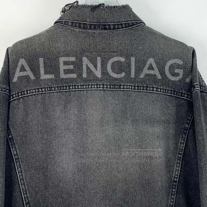 Balenciaga Balenciaga Black and Grey Washed Distressed Logo Letter Pr Size XXS / US 00 / IT 34 - 5 Thumbnail