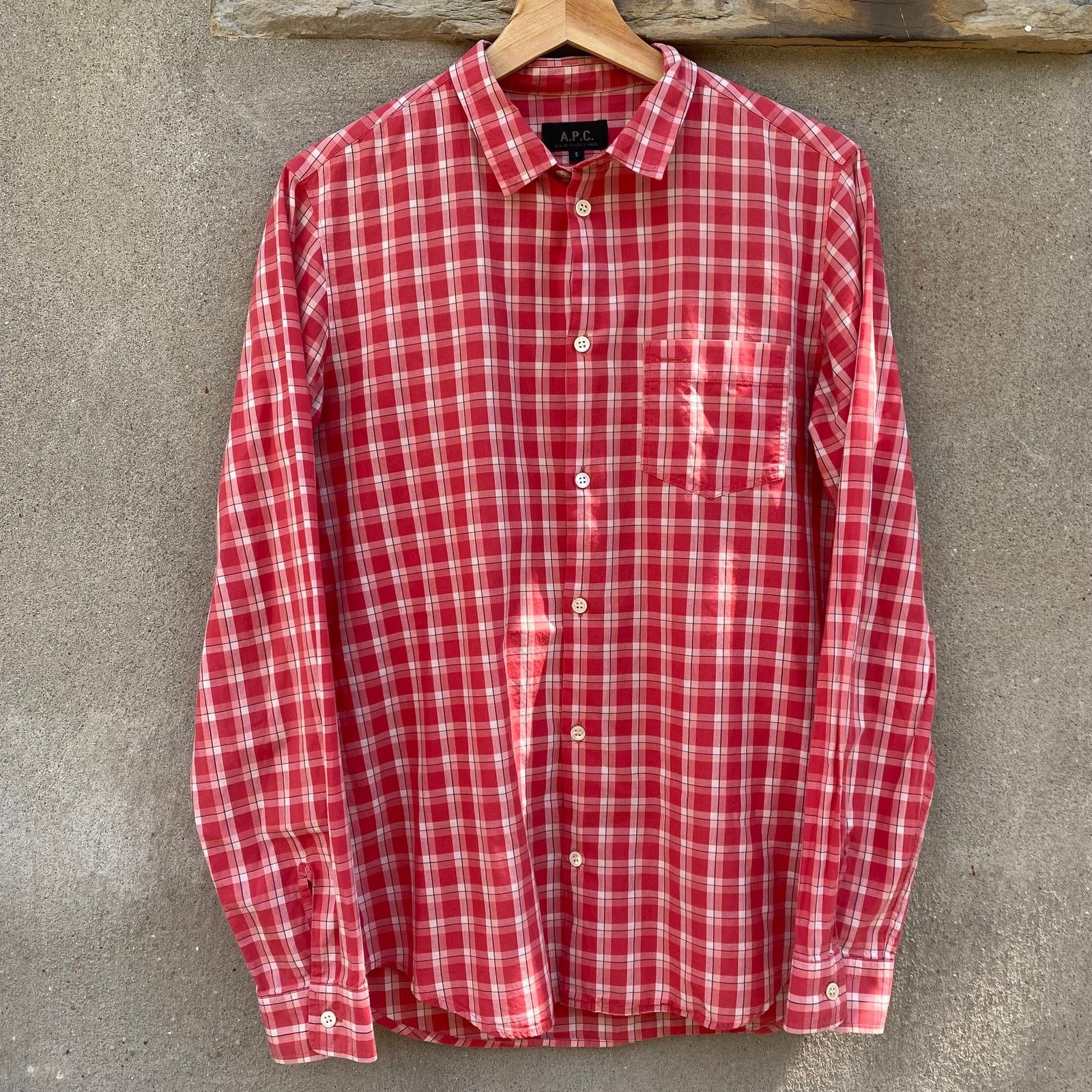 A.P.C. A.P.C. Plaid Button Up 100% Cotton Shirt Size US S / EU 44-46 / 1 - 1 Thumbnail