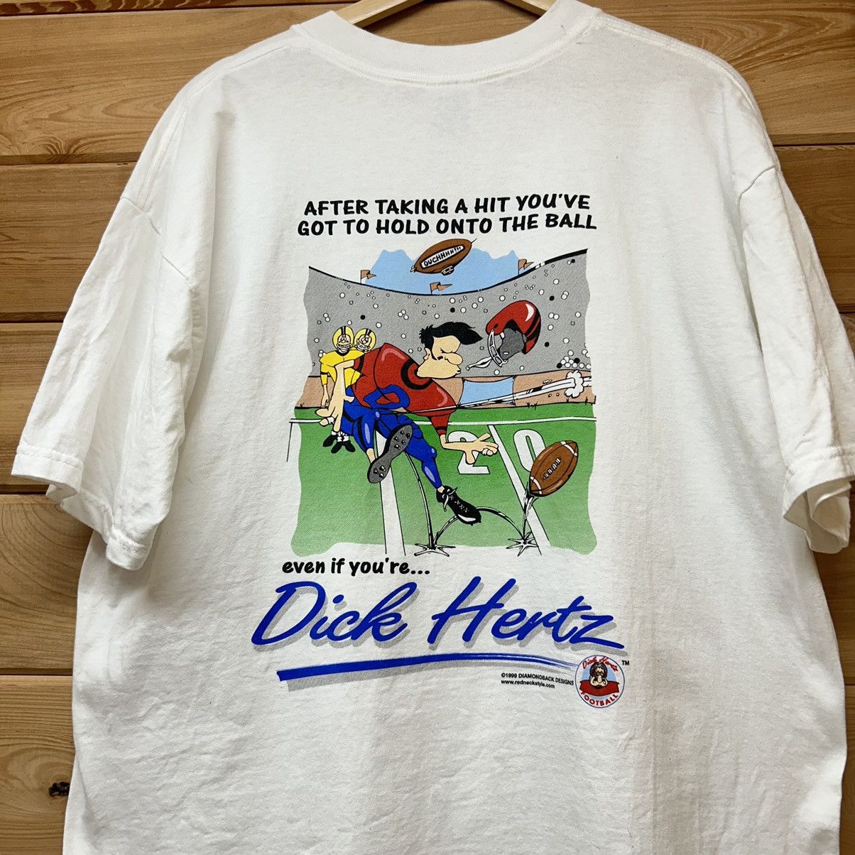 Vintage Vintage Dick Hertz Funny Raunchy Big Johnson Style T Shirt Size US XL / EU 56 / 4 - 2 Thumbnail