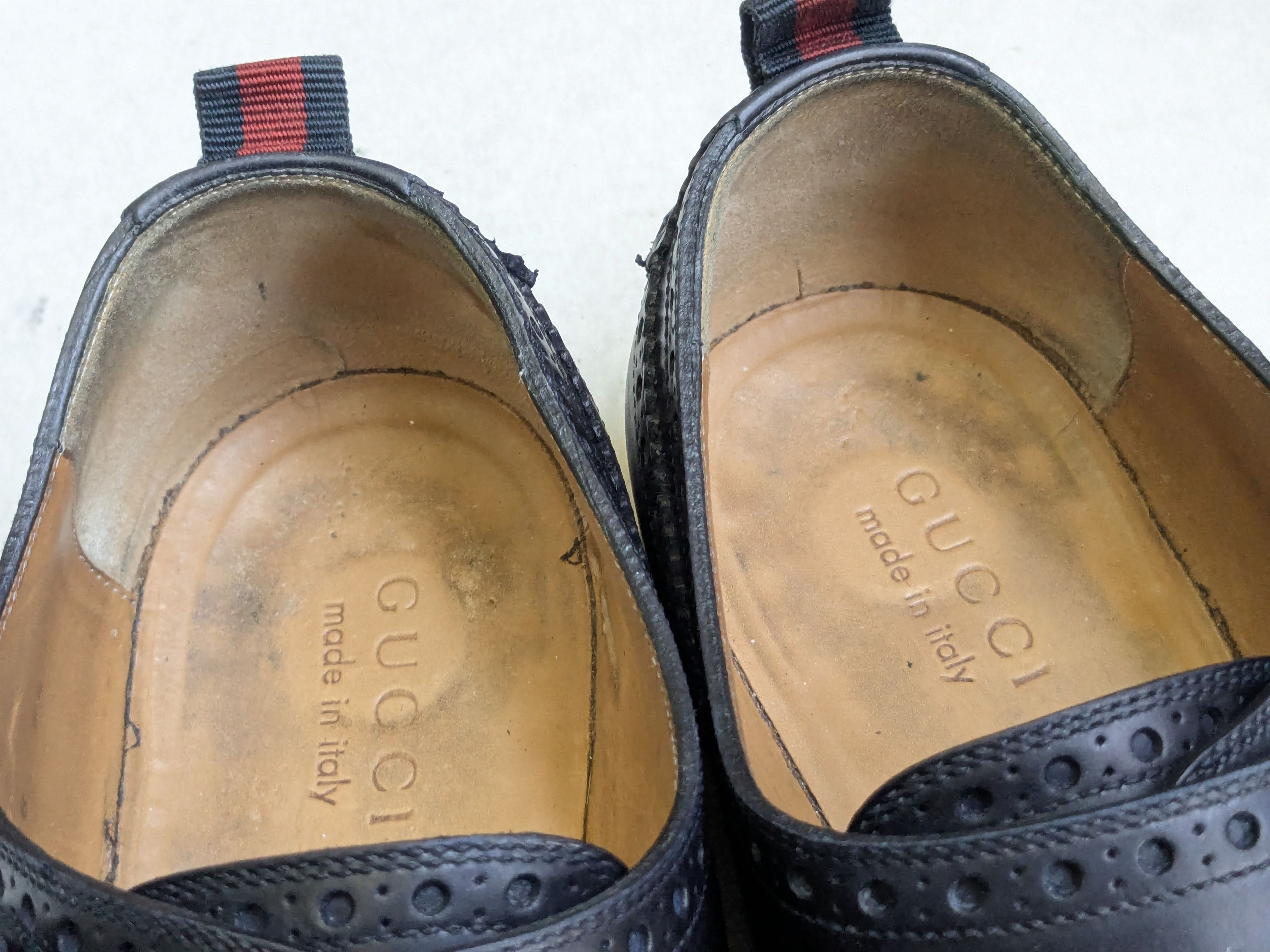 Gucci Gucci Double Monkstrap Brogues Navy Blue 10 Leather Size US 10 / EU 43 - 5 Thumbnail