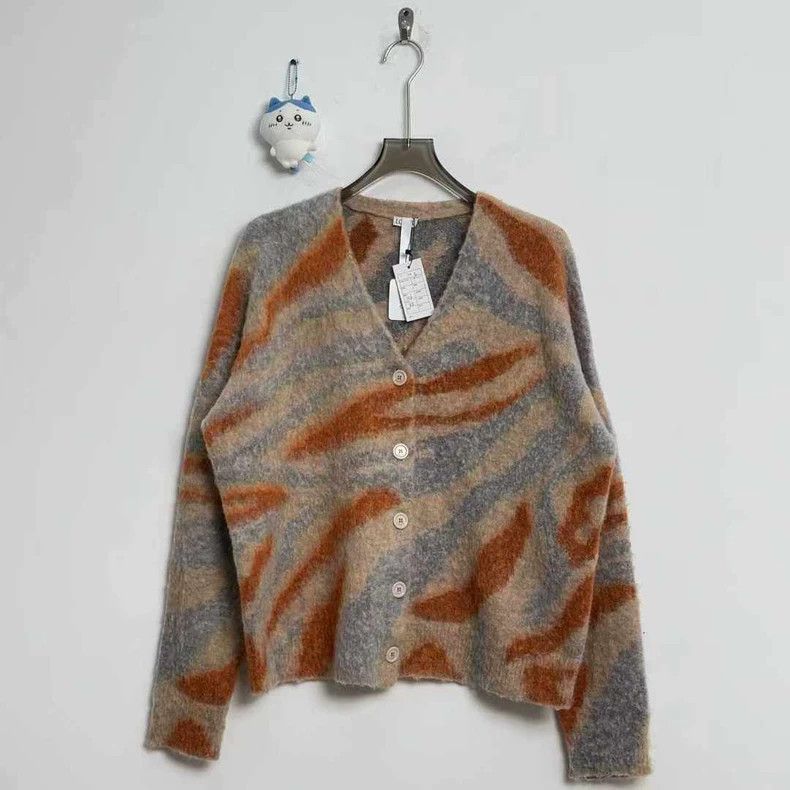 Loewe LOEWE Colorful horsehair cardigan with small logo Size S / US 4 / IT 40 - 1 Thumbnail