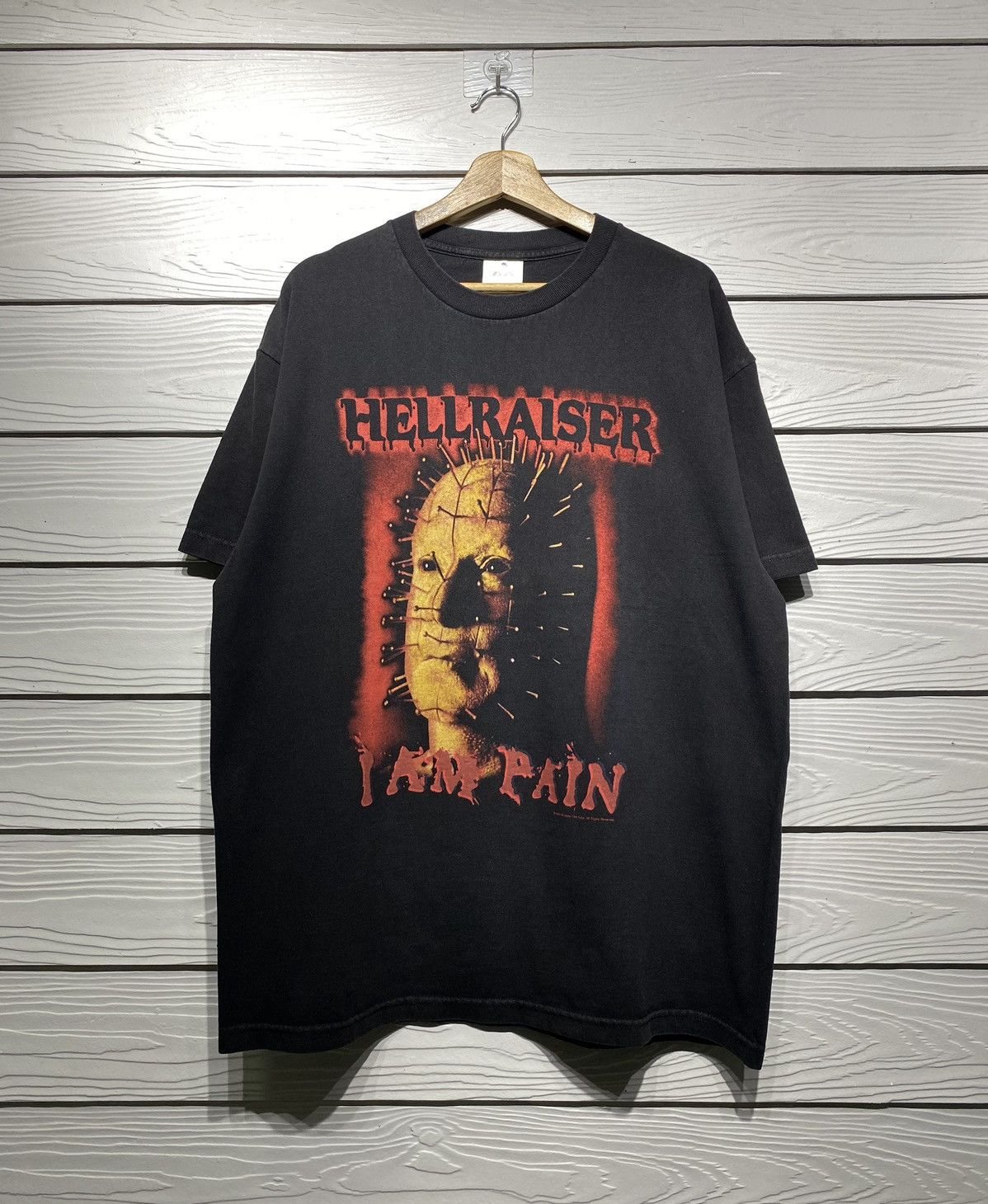 image of Expert Horror x Movie Vintage 00S Hellraiser I Am Pain Miramax Promo Movie Tee in Black (Size XL)