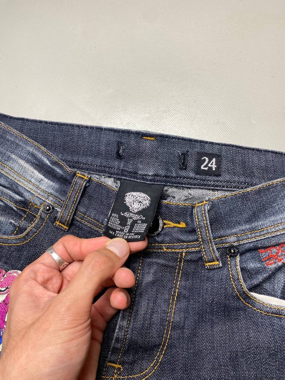 Ed Hardy Vintage Jeans Ed Hardy Yk2 Skinny Size 24" / US 00 / IT 34 - 5 Thumbnail