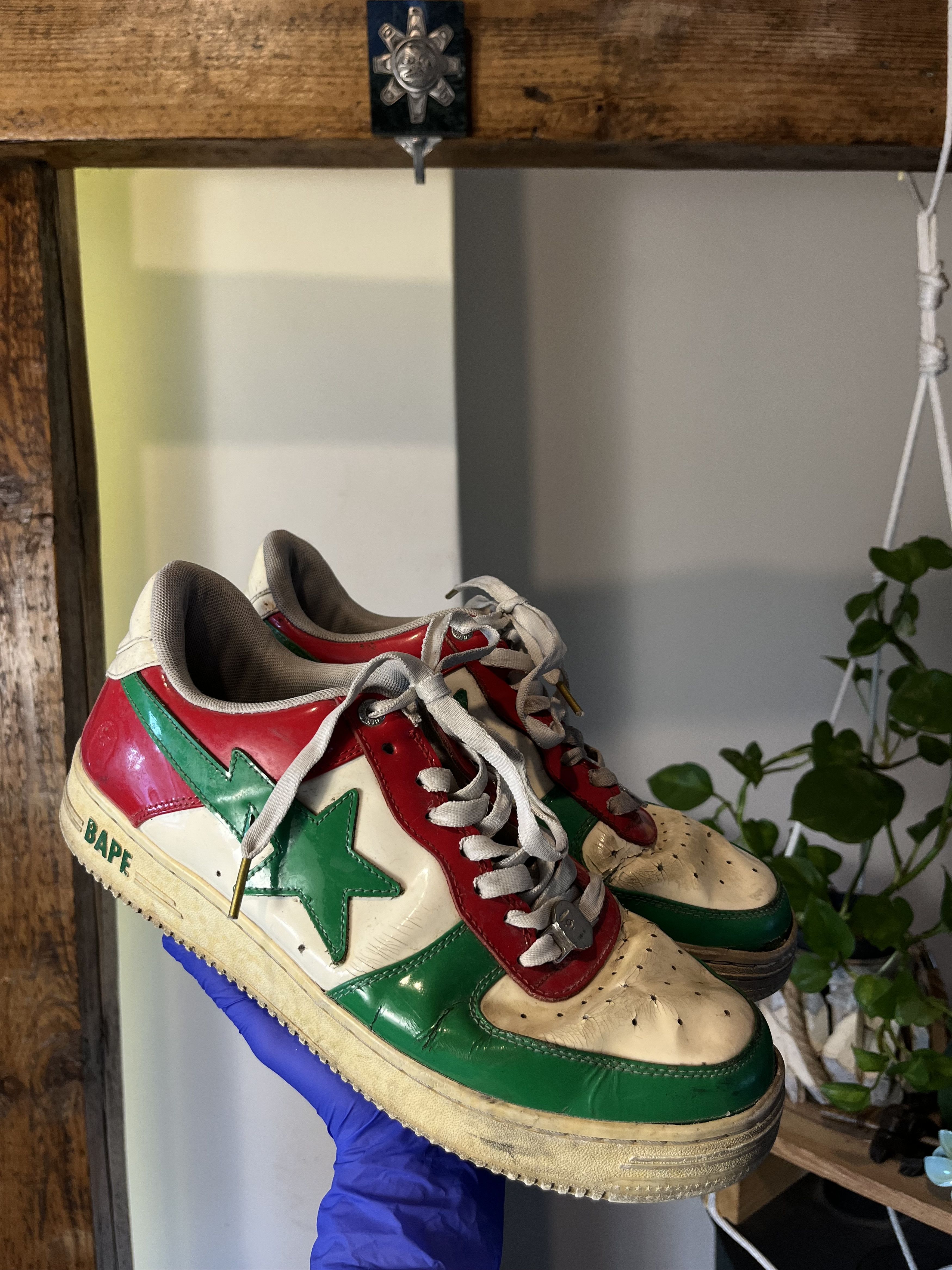 Bape Bape Sta Bapesta Italia Mexico Red Green White Size US 11 / EU 44 - 1 Thumbnail