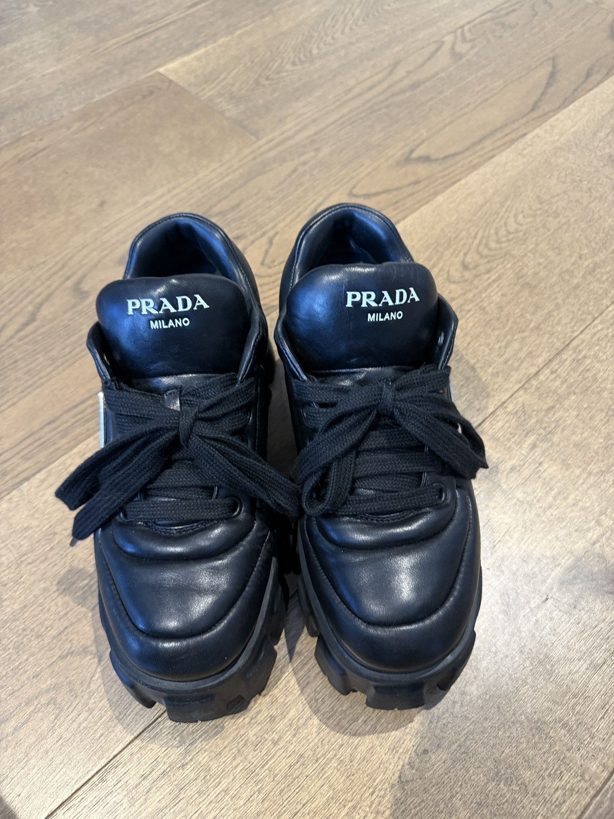 Prada Prada Soft Leather Padded Nappa Shoes Size US 7.5 / IT 37.5 - 6 Thumbnail