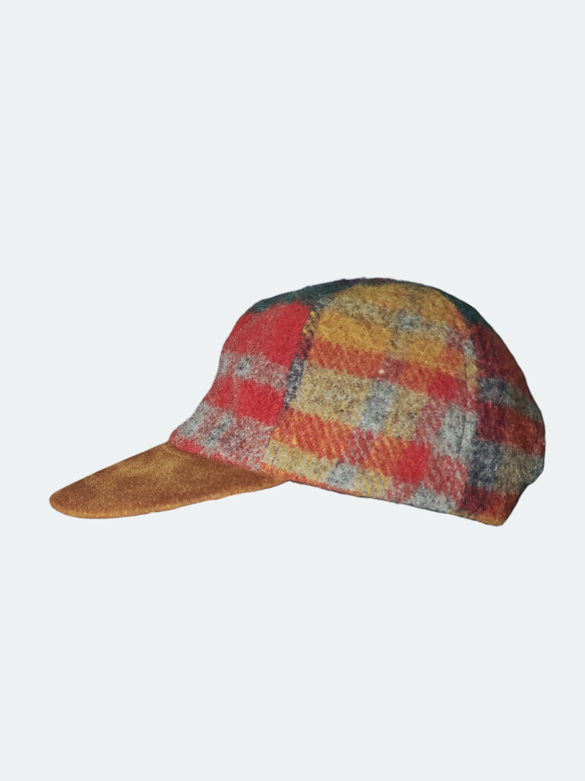 Vintage Vintage Broner Wool Plaid Cap Suede Leather Brim Made In USA Size ONE SIZE - 2 Thumbnail