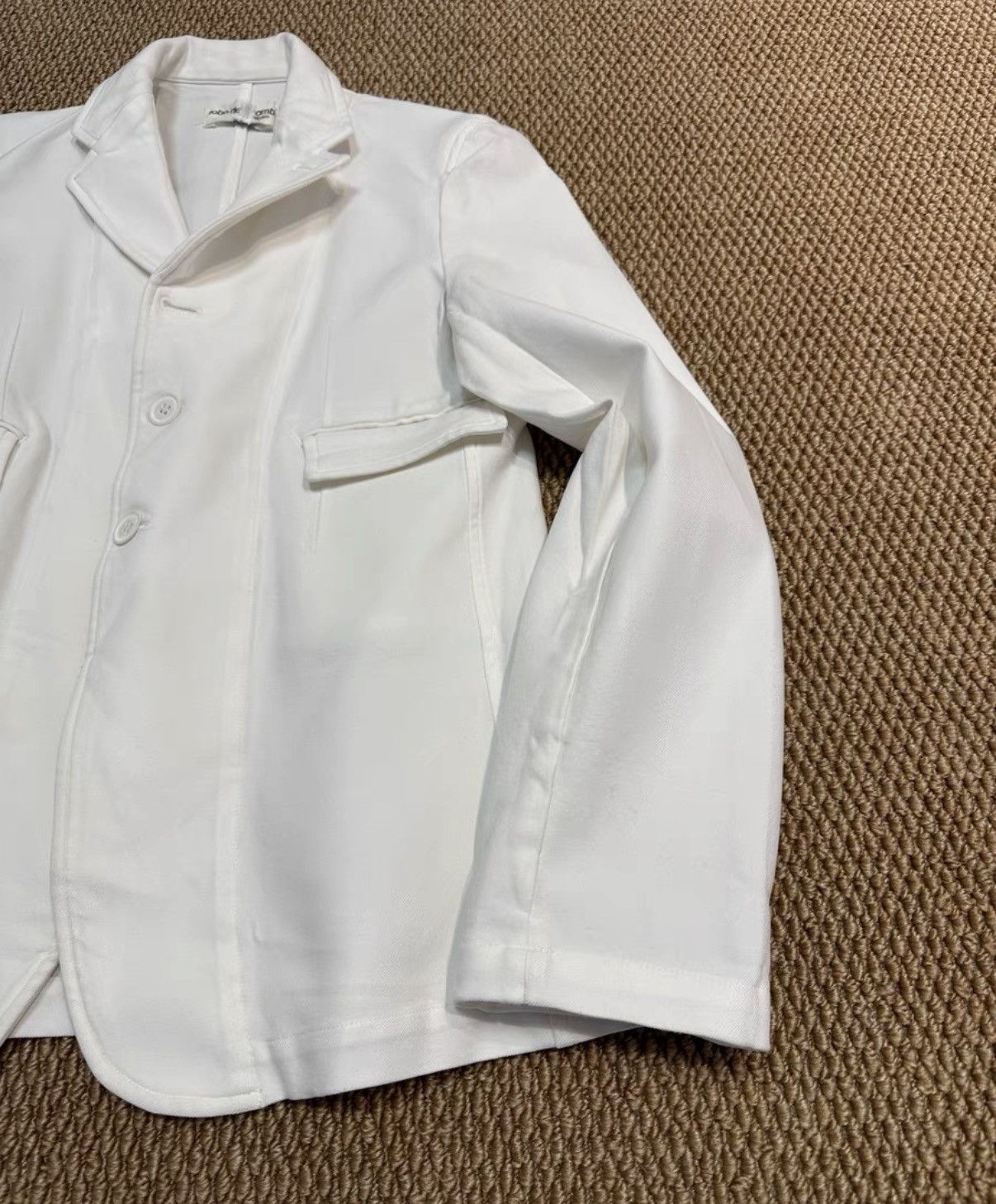 Comme des Garcons Comme des Garçons White Boiled Wool Blazer Jacket K23 Size M / US 6-8 / IT 42-44 - 3 Thumbnail