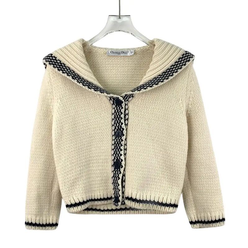 Dior Dior Beige Wool Cardigan for Women 0089 Size XXS / US 00 / IT 34 - 1 Thumbnail
